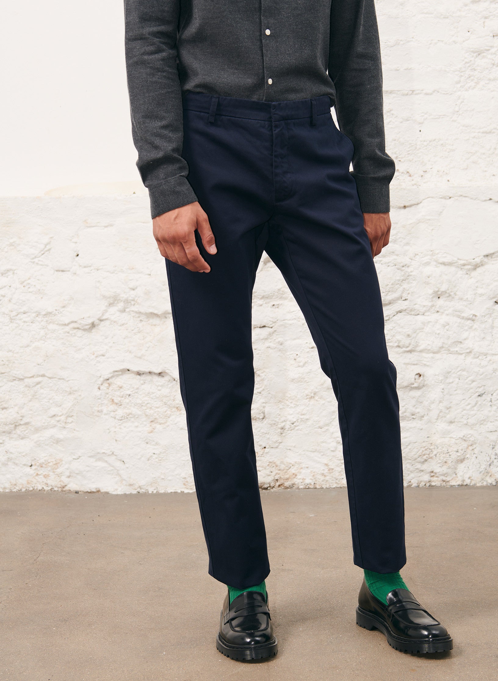 le chino slim homme marine