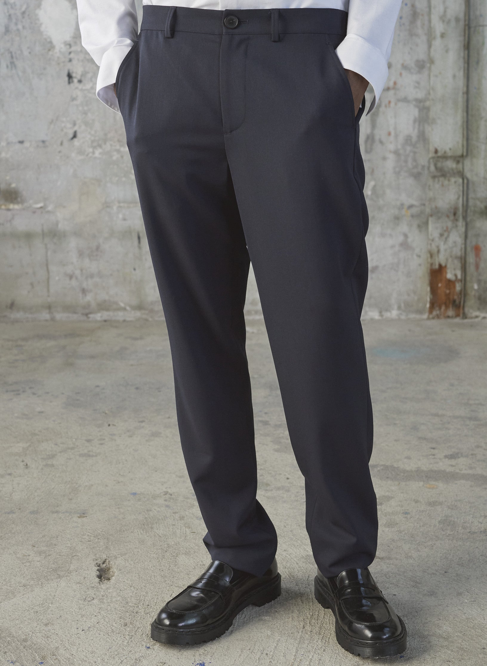 pantalon bi stretch bleu homme