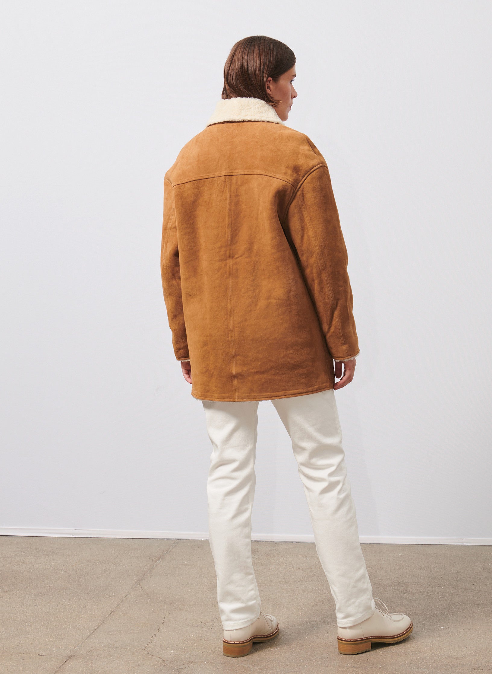 canadienne en fausse fourrure femme naturel