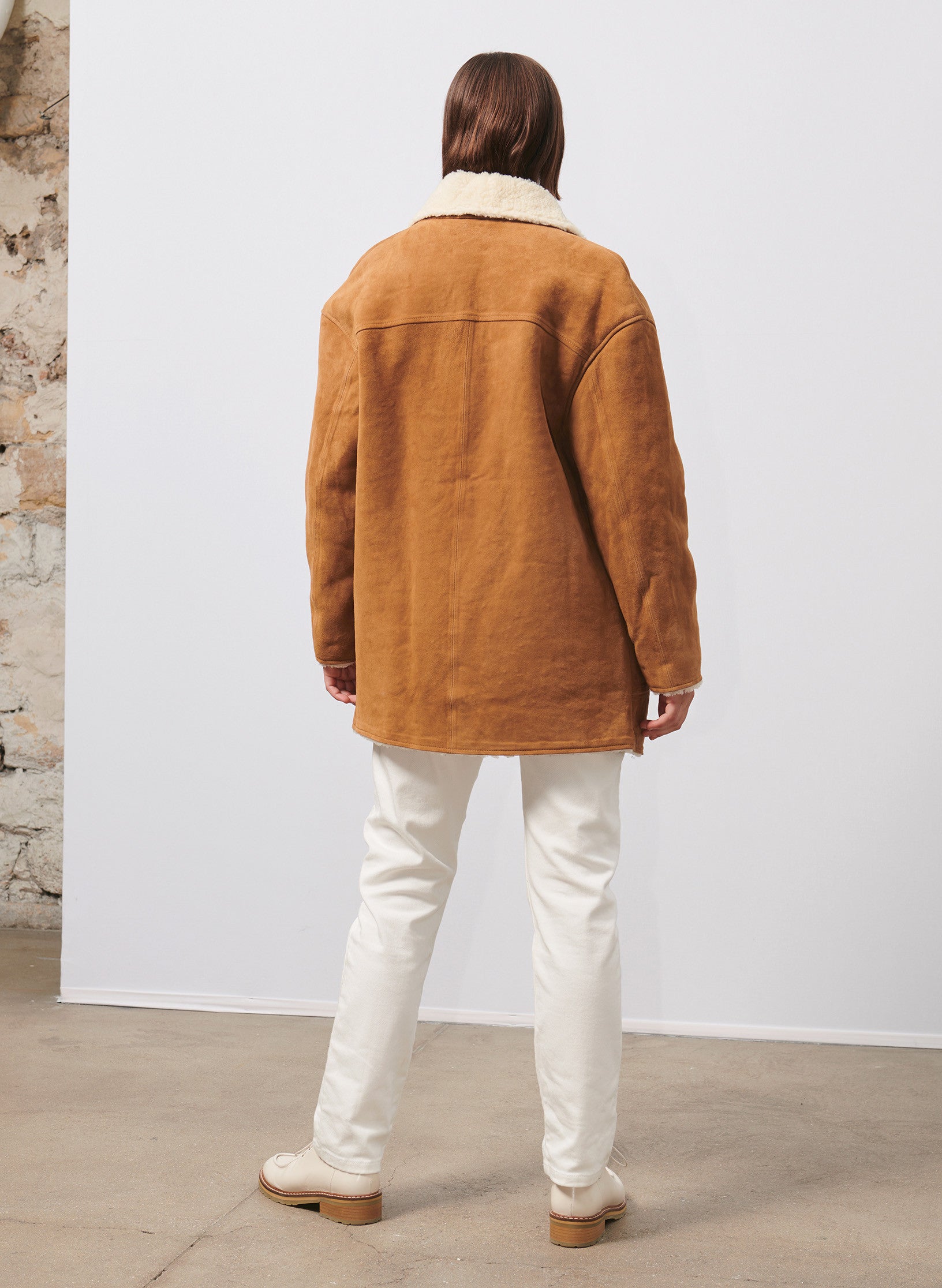 canadienne en fausse fourrure femme naturel