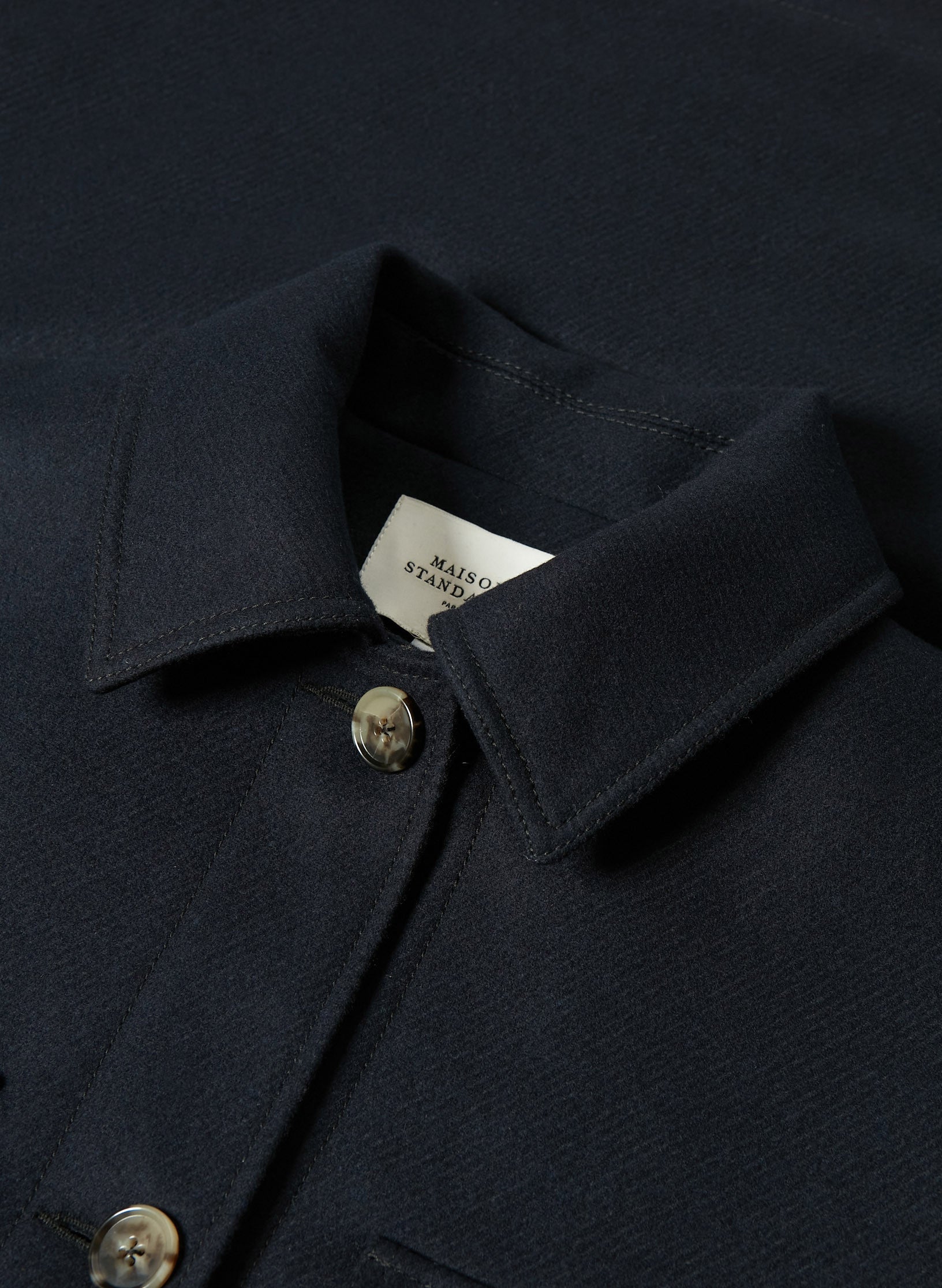 manteau long marine femme