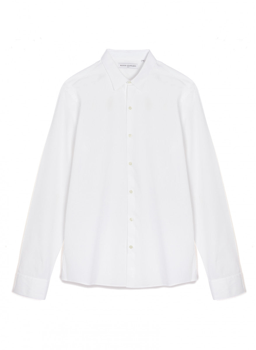 chemise popeline ajustee blanche homme