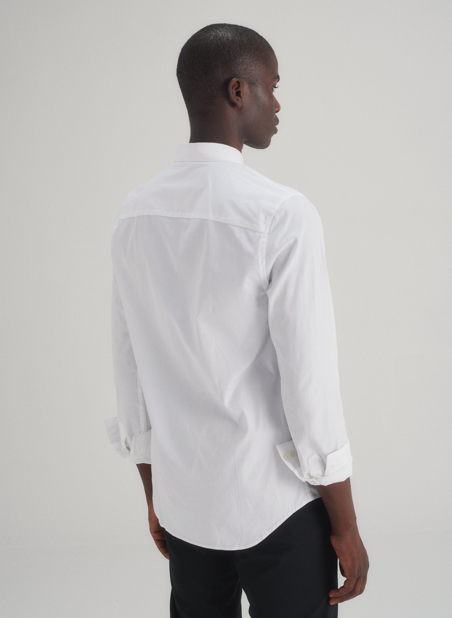 chemise popeline ajustee blanche homme