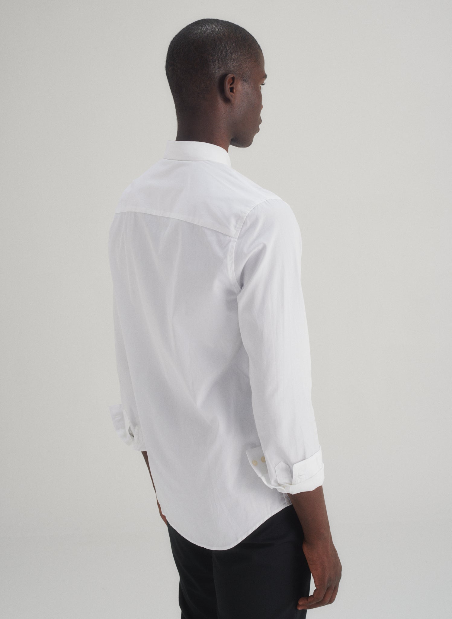 chemise popeline ajustee blanche homme