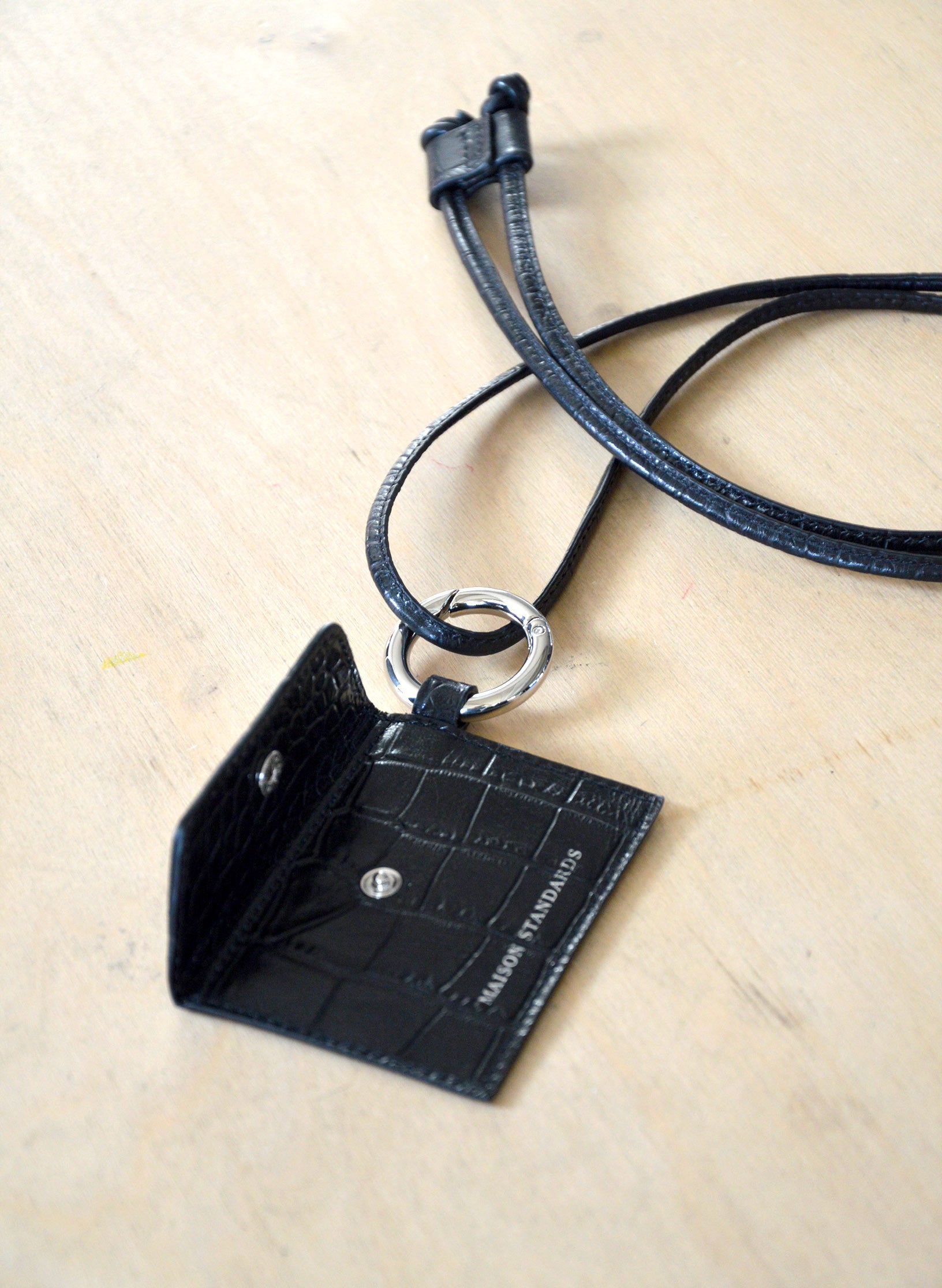 porte monnaie cuir noir femme