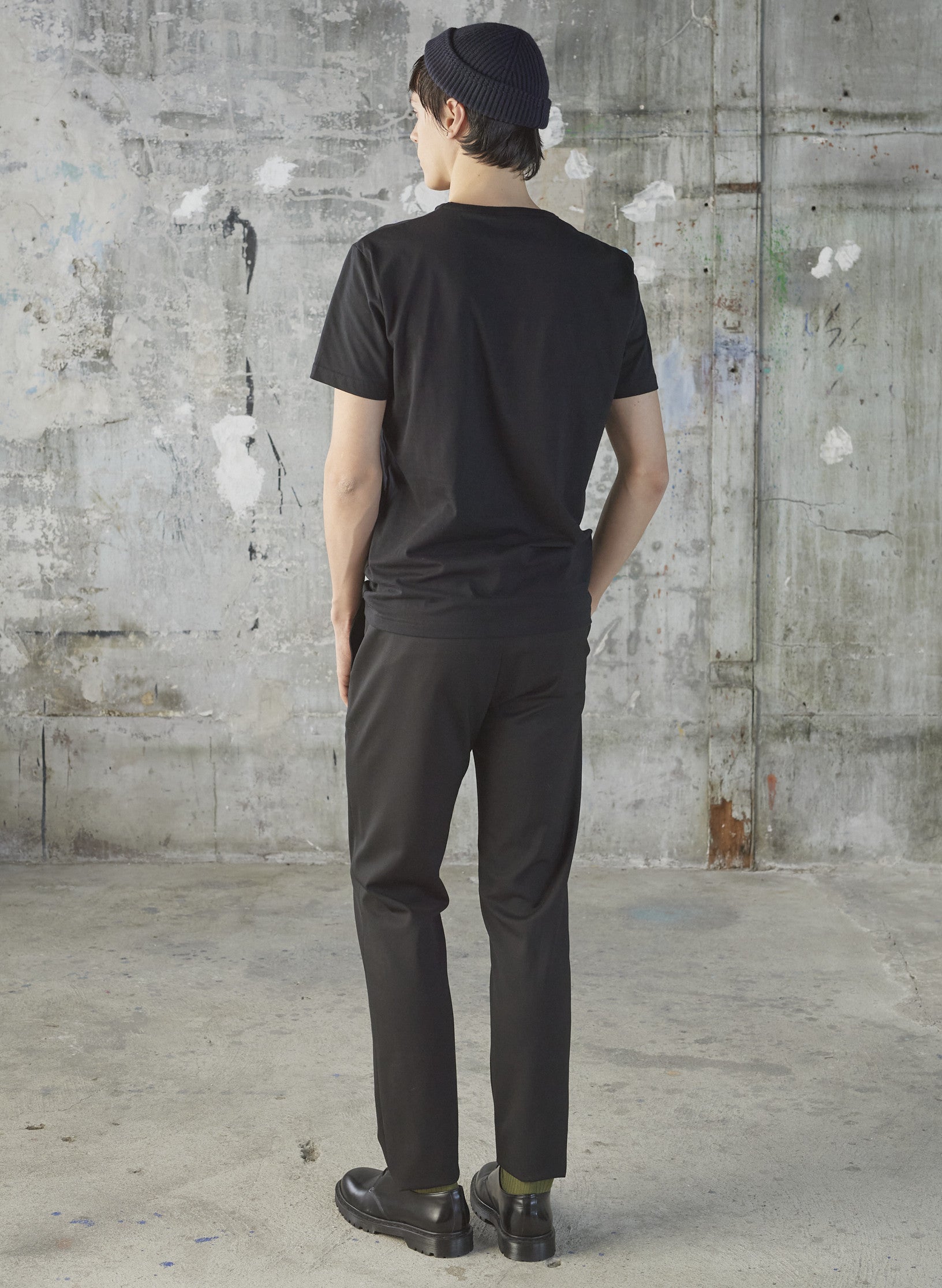 pantalon droit infroissable noir homme