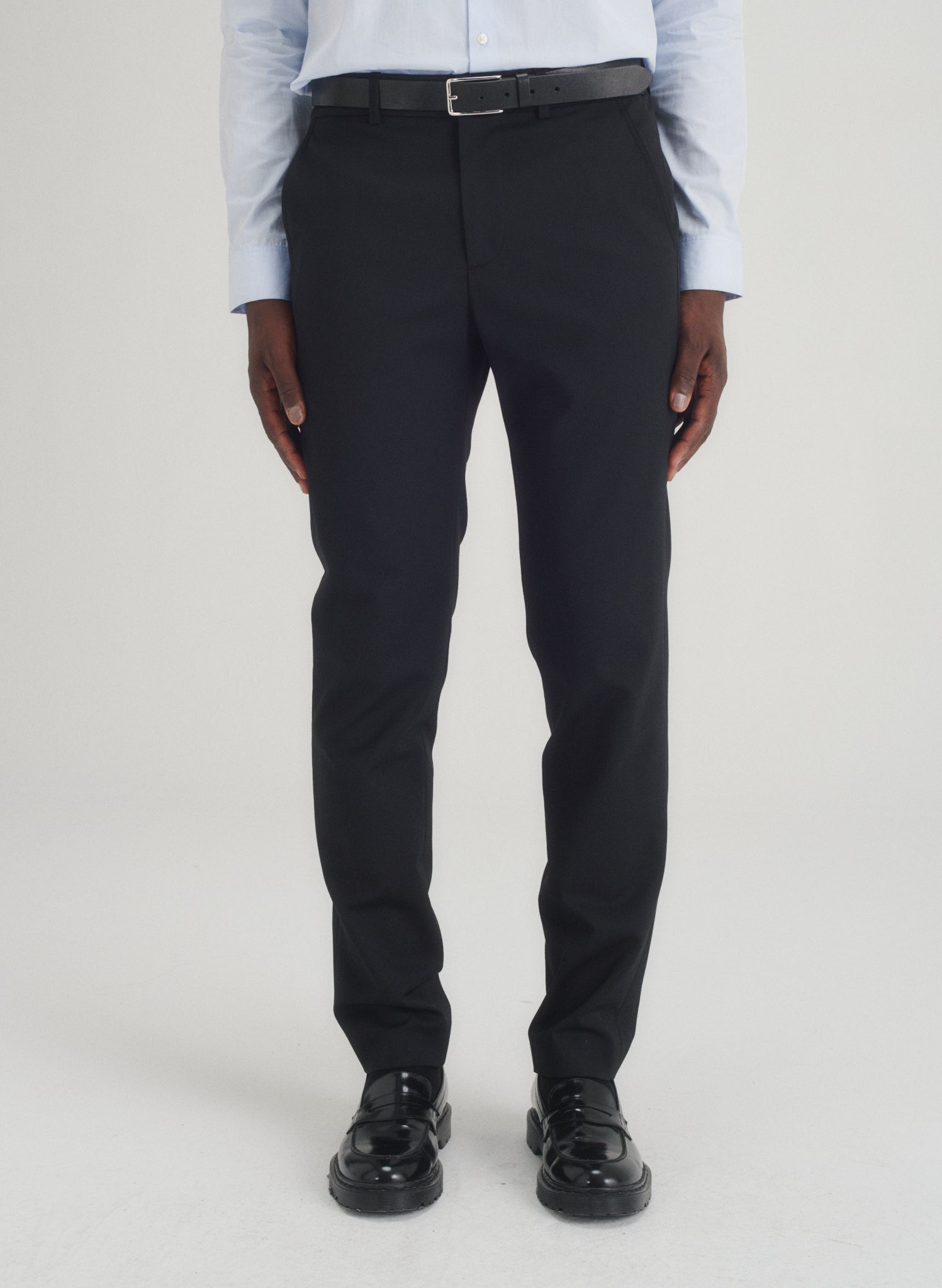 pantalon droit infroissable noir homme