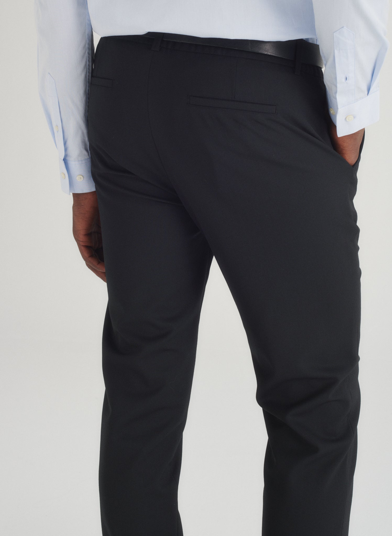 pantalon droit infroissable noir homme