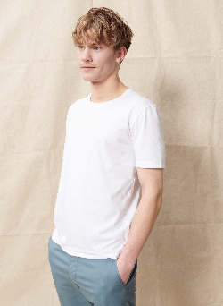 tee shirt coton organique homme blanc