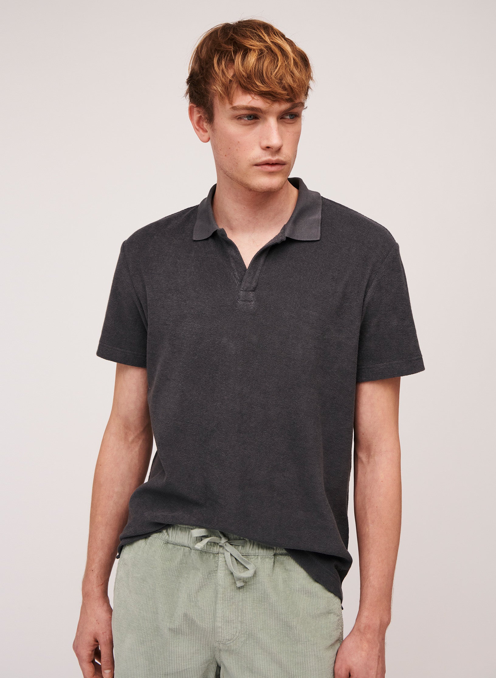 polo eponge homme gris ecoresponsable