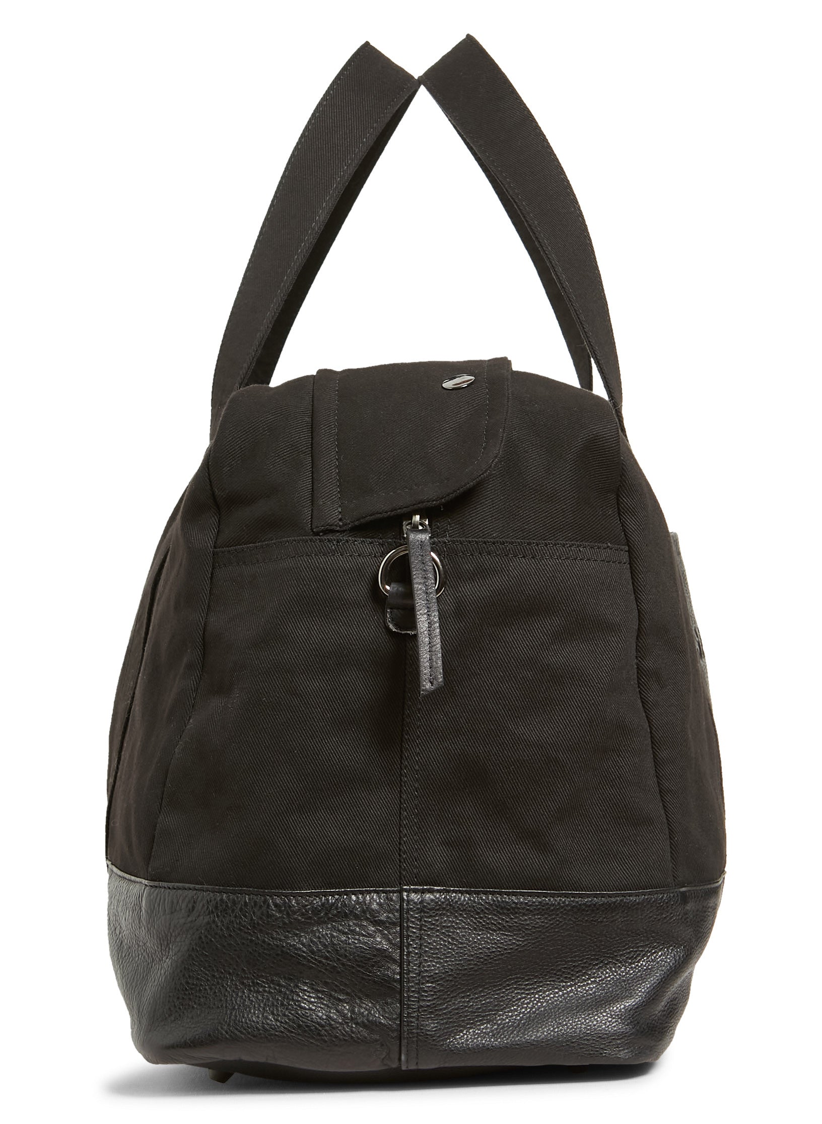 sac 48h noir cuir toile coton