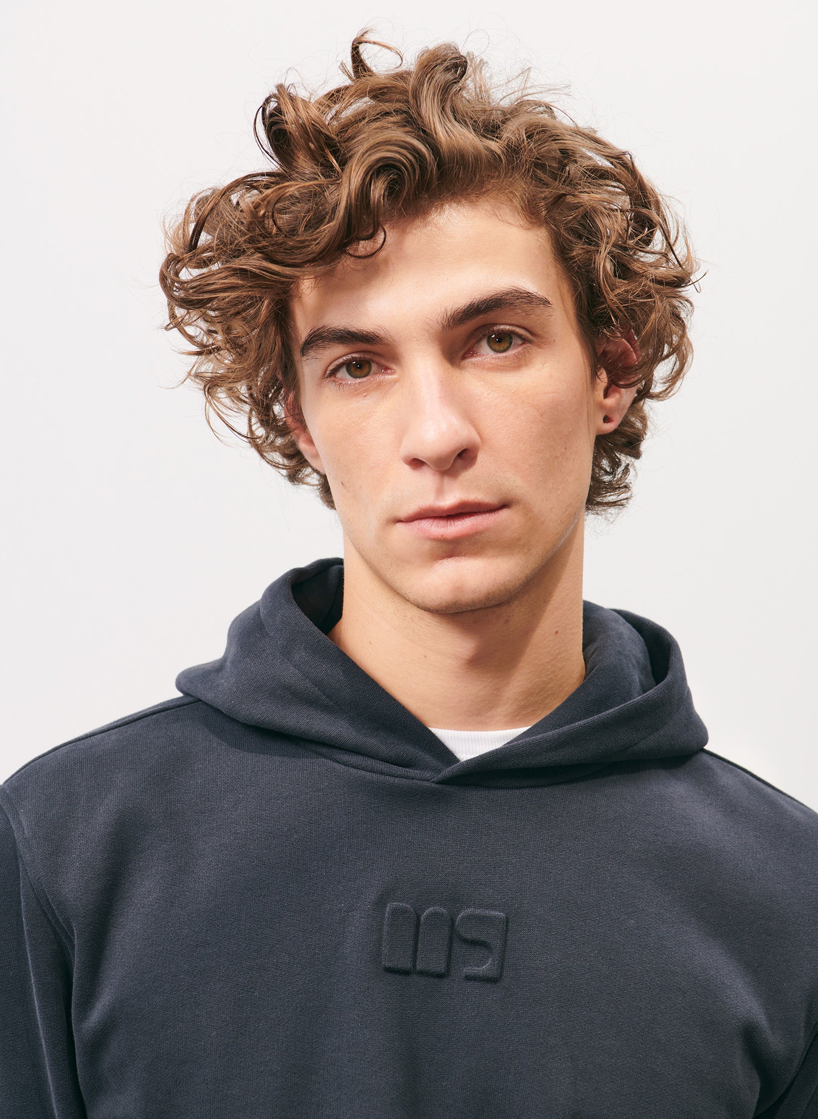 hoodie homme bleu coton organique