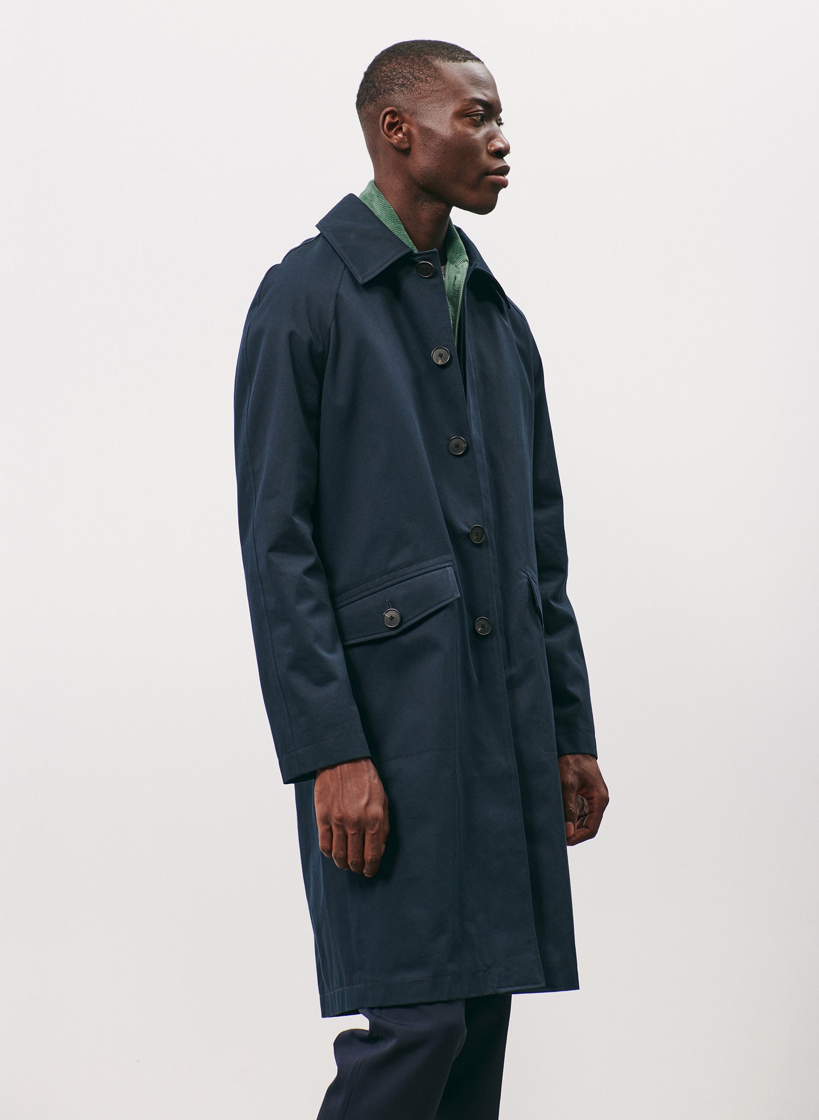 trench impermeable homme bleu