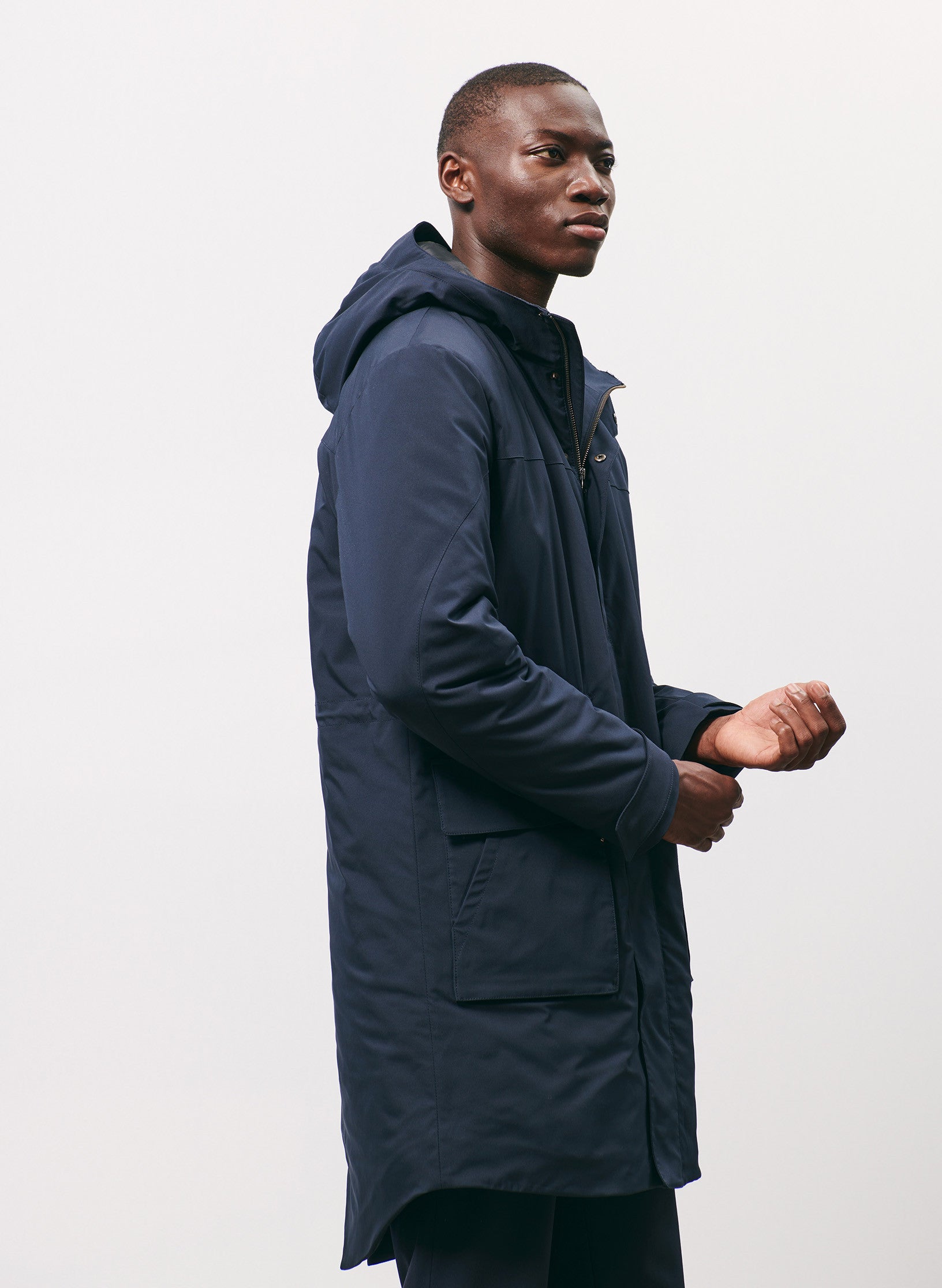 parka longue bleu homme europe