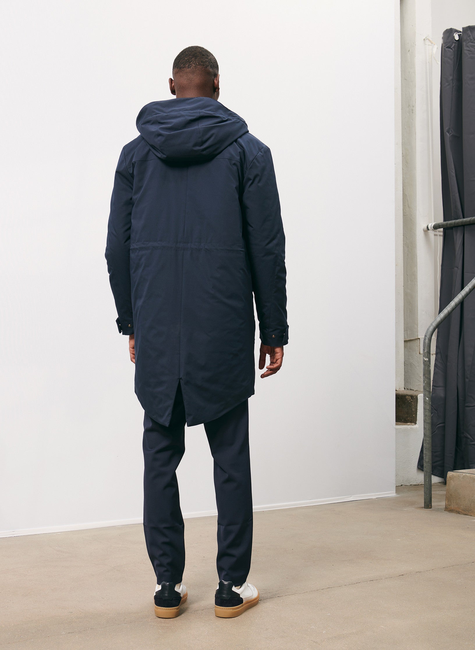 parka longue bleu homme europe