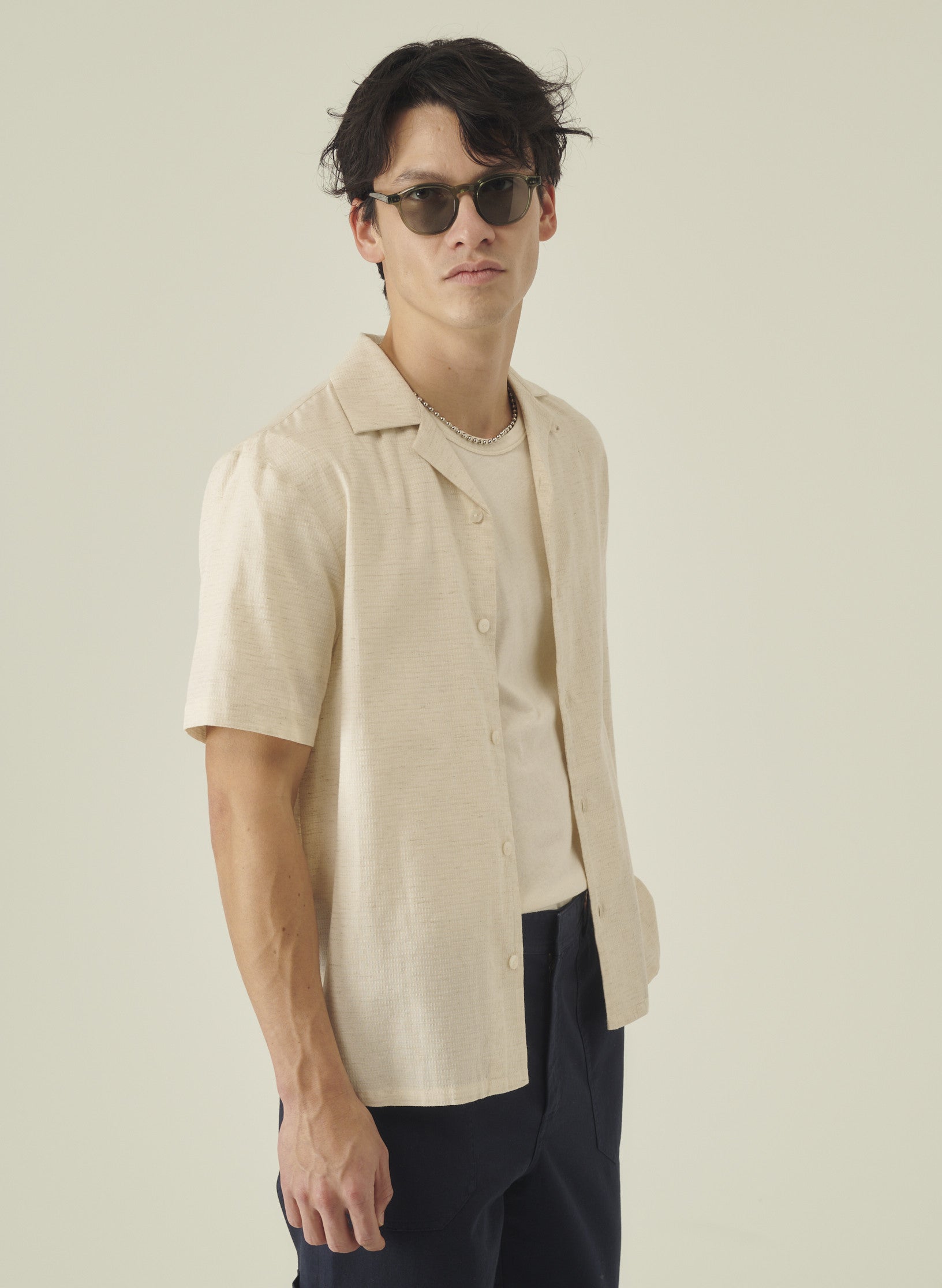 tee shirt lin ecru homme