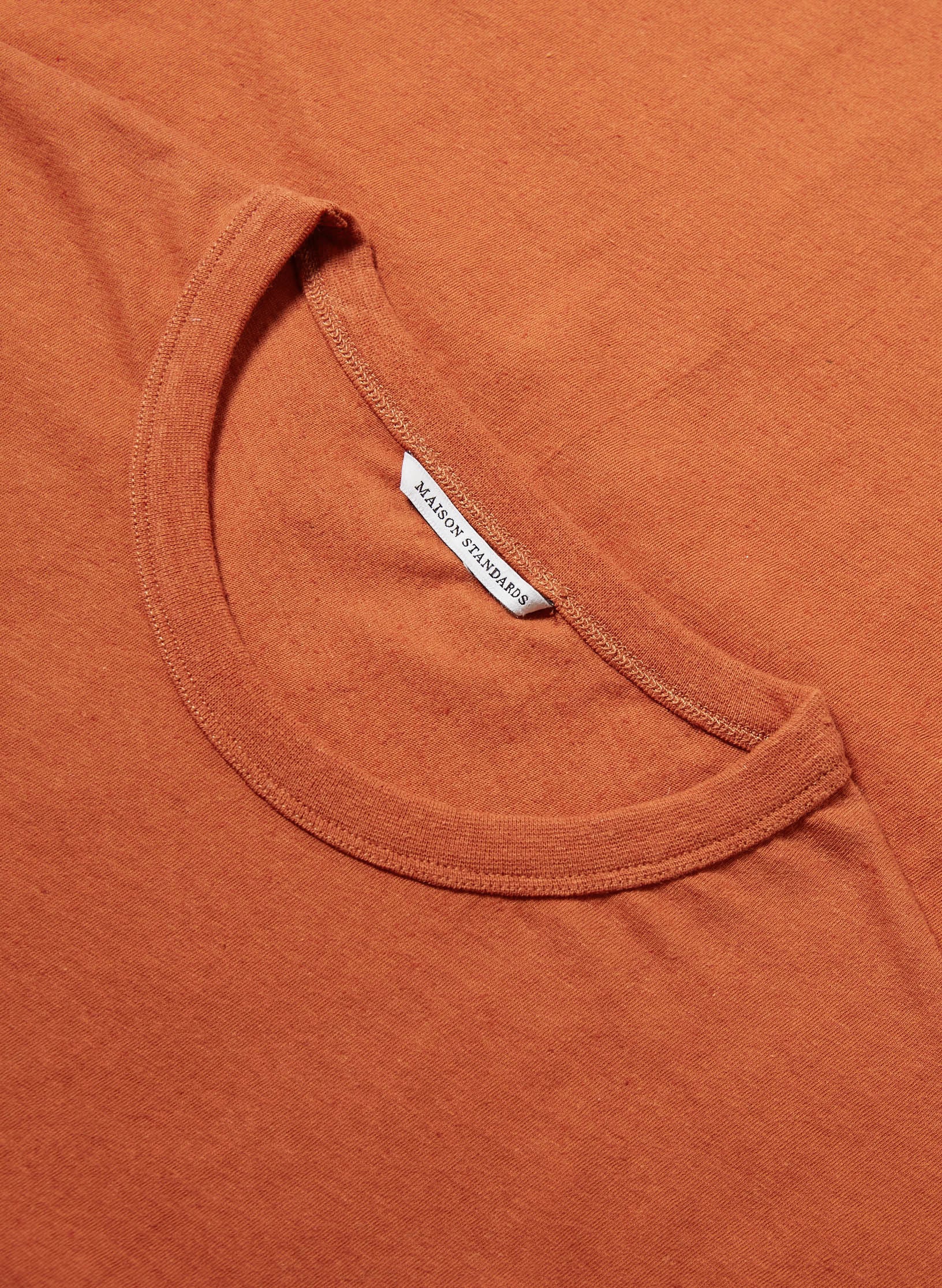 tee shirt lin rouge terracotta homme