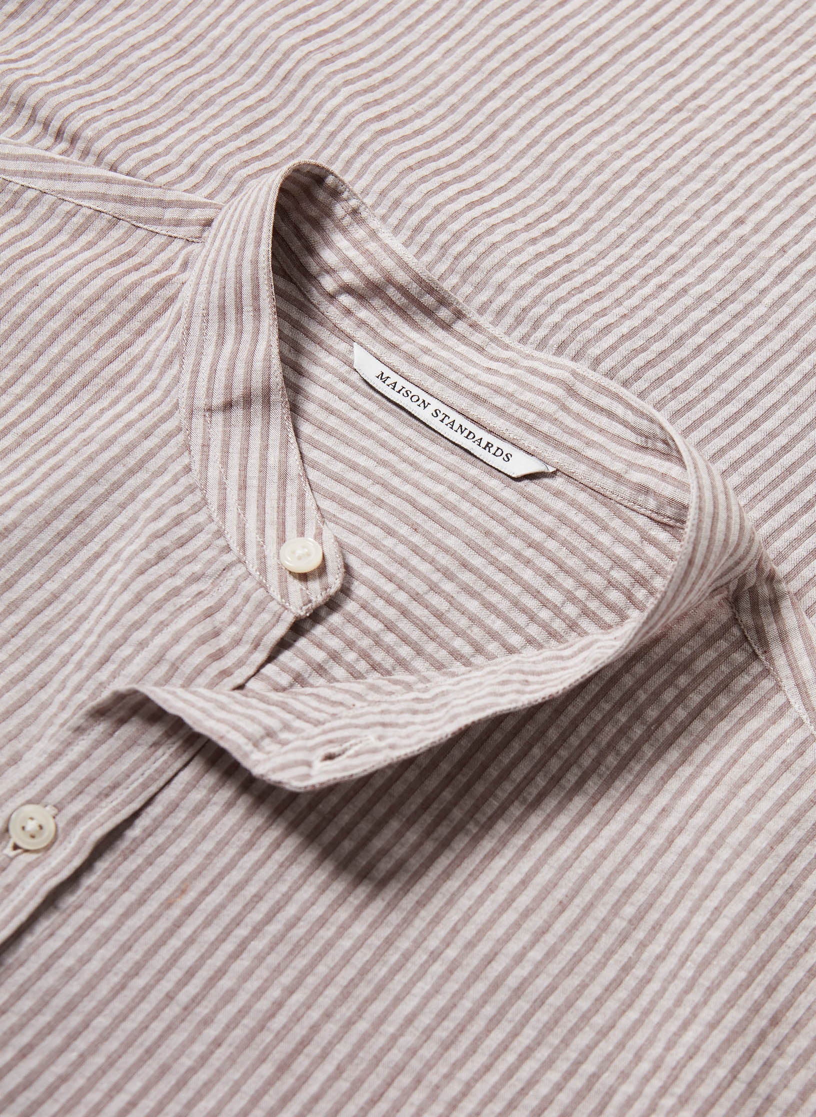 chemise col mao rayee rose homme