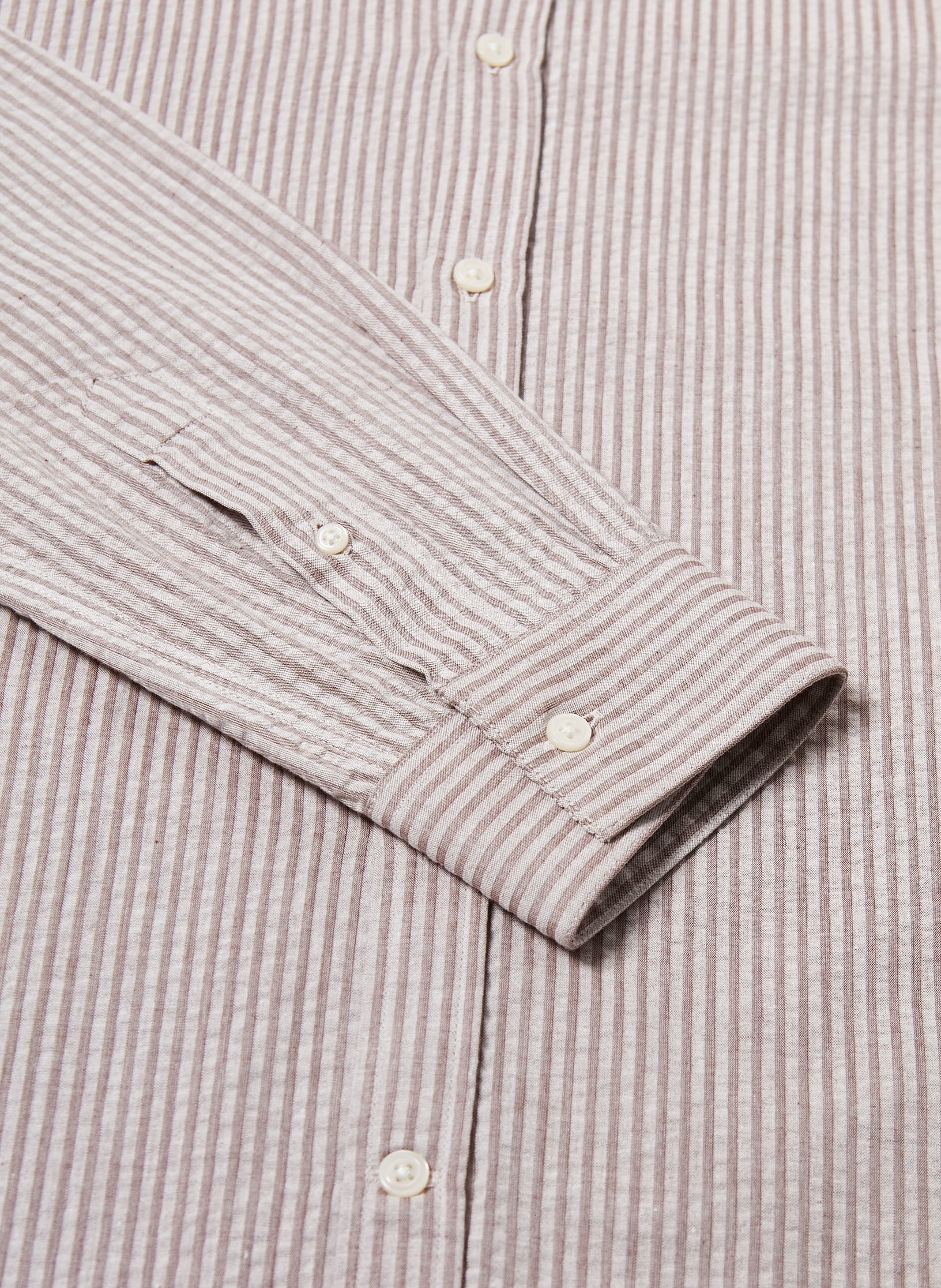 chemise col mao rayee rose homme