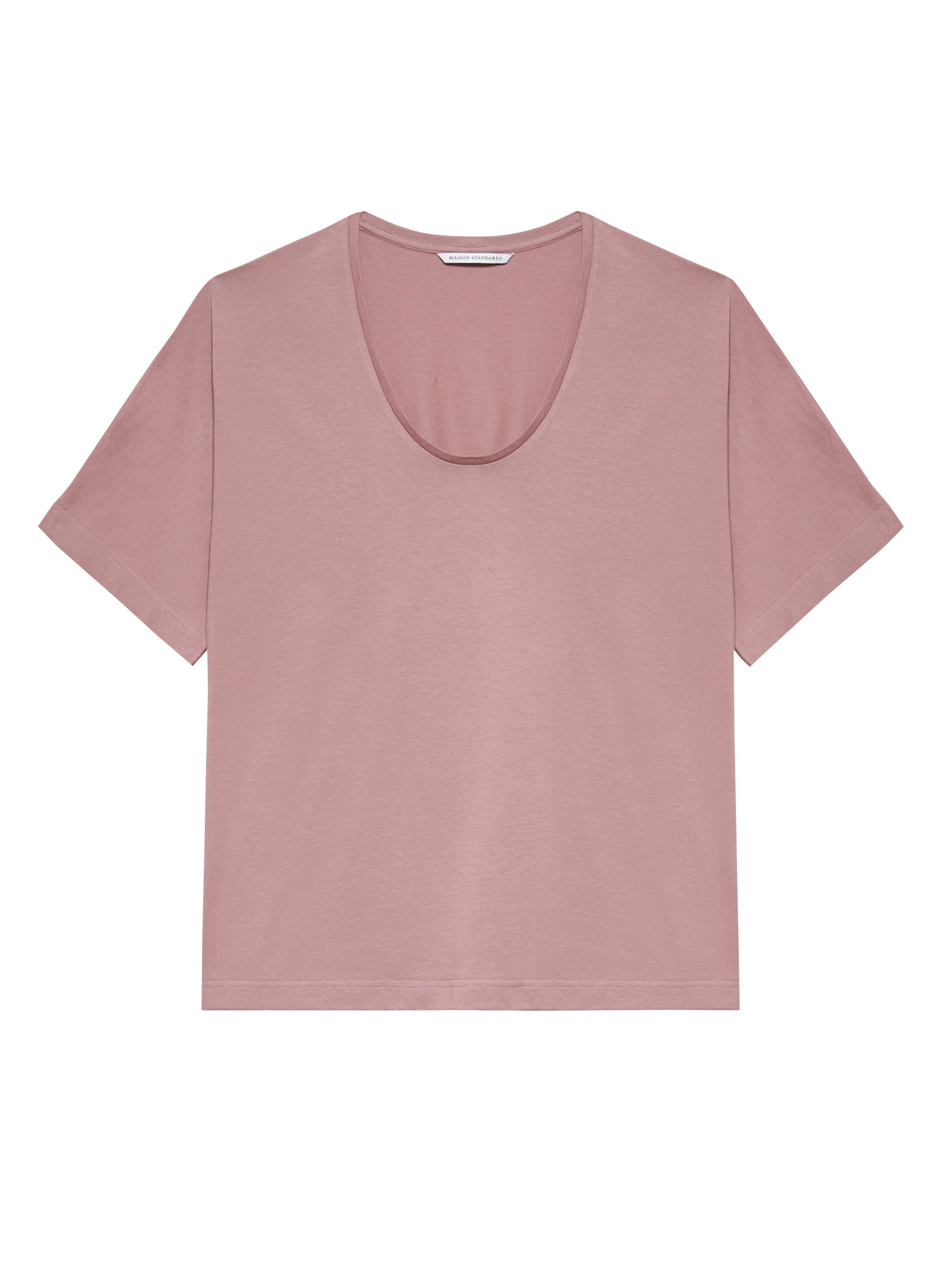 t shirt v femme rose coton organique