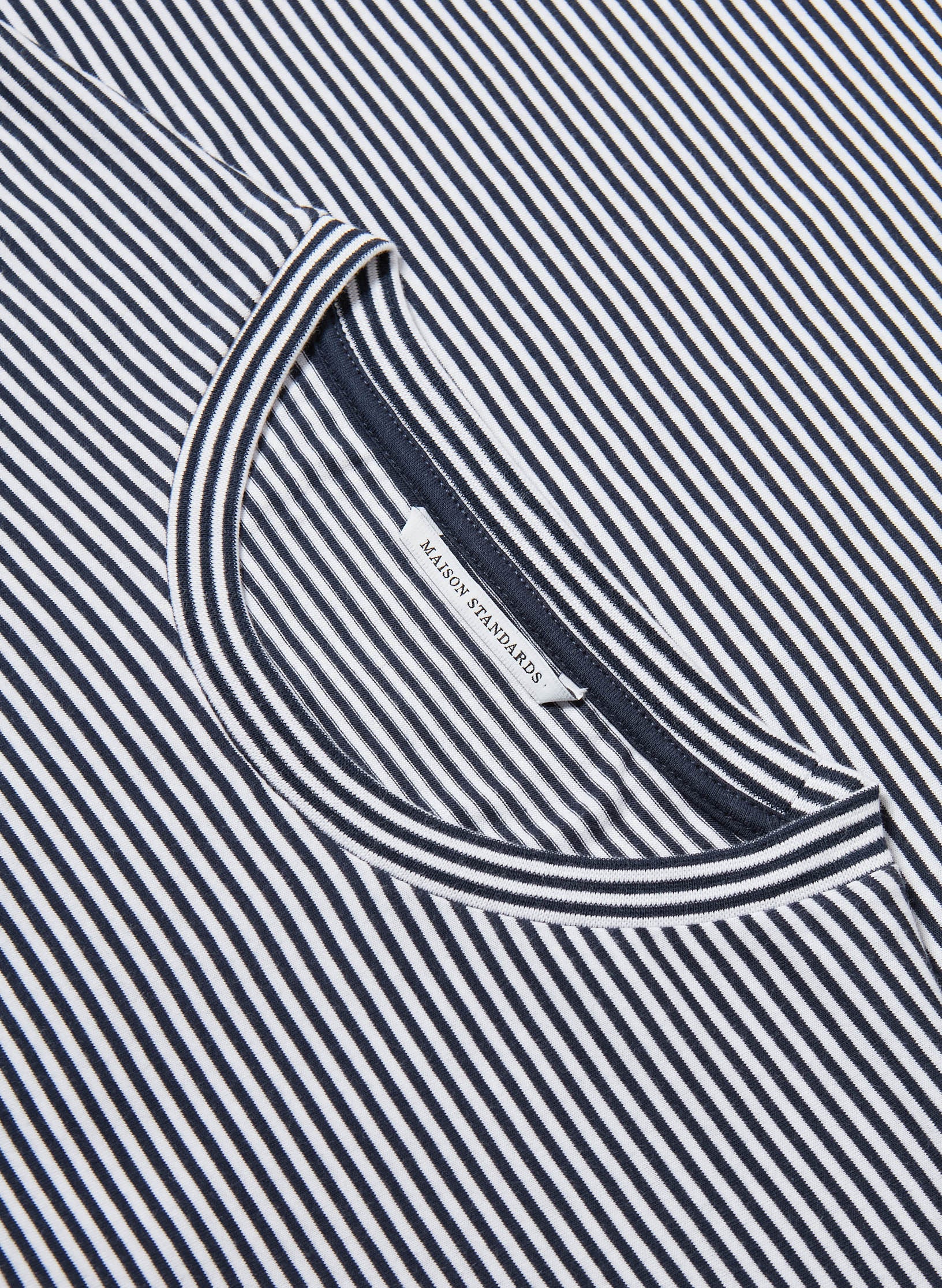 tee shirt raye coton bleu homme