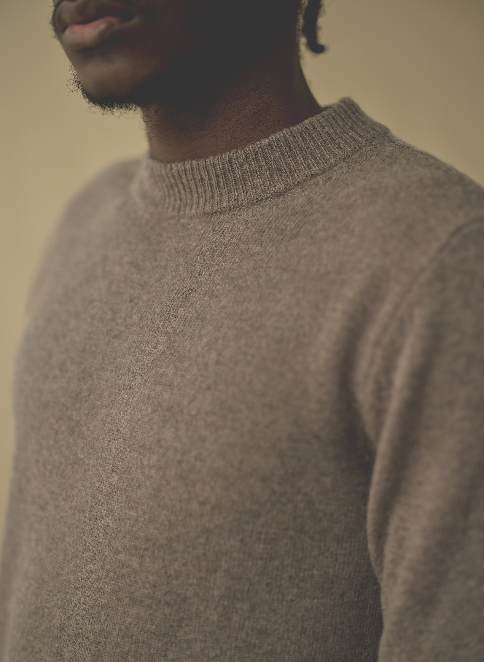 pull rdc 100 laine beige homme