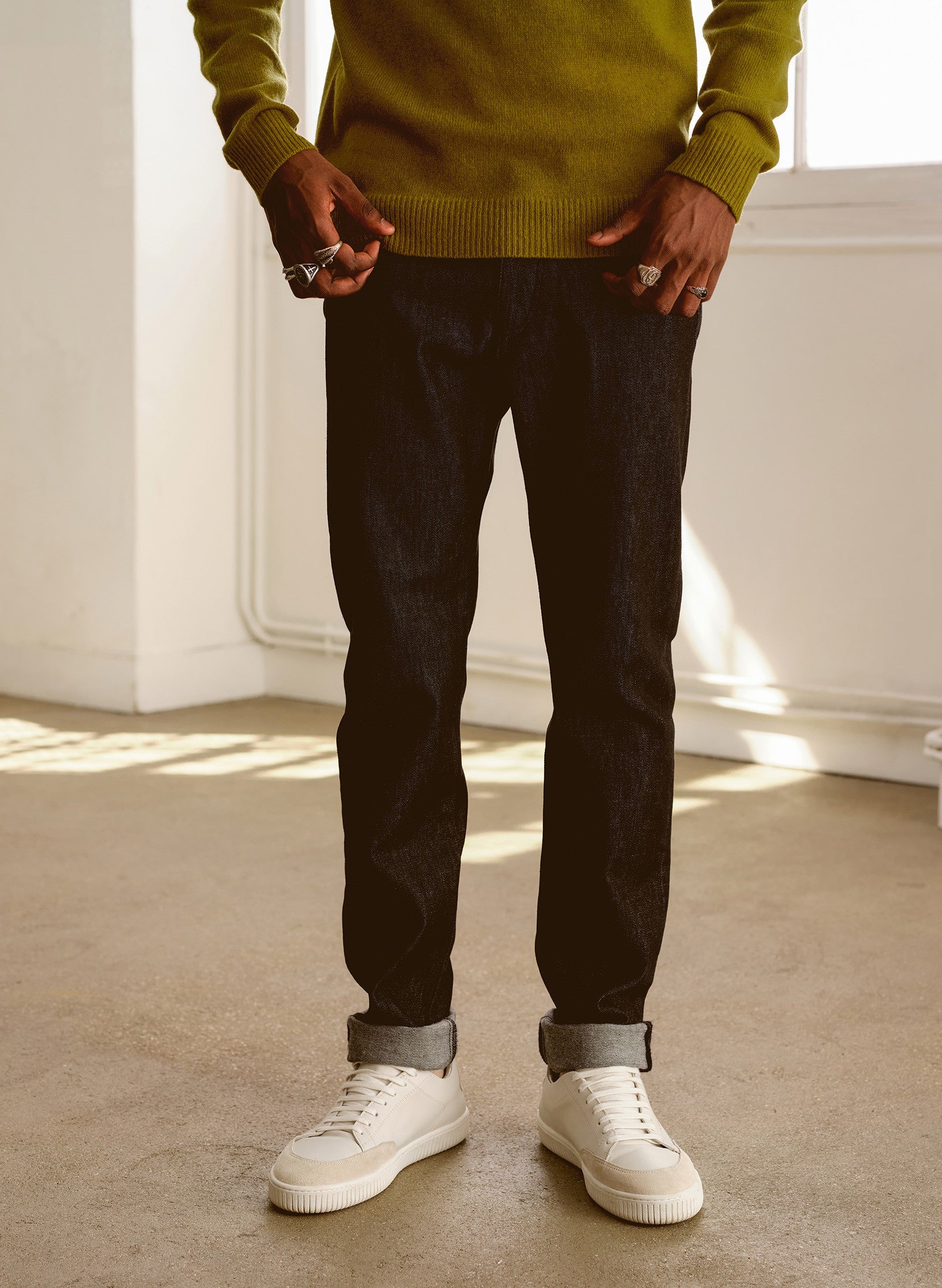 jean slim elvis homme noir delave