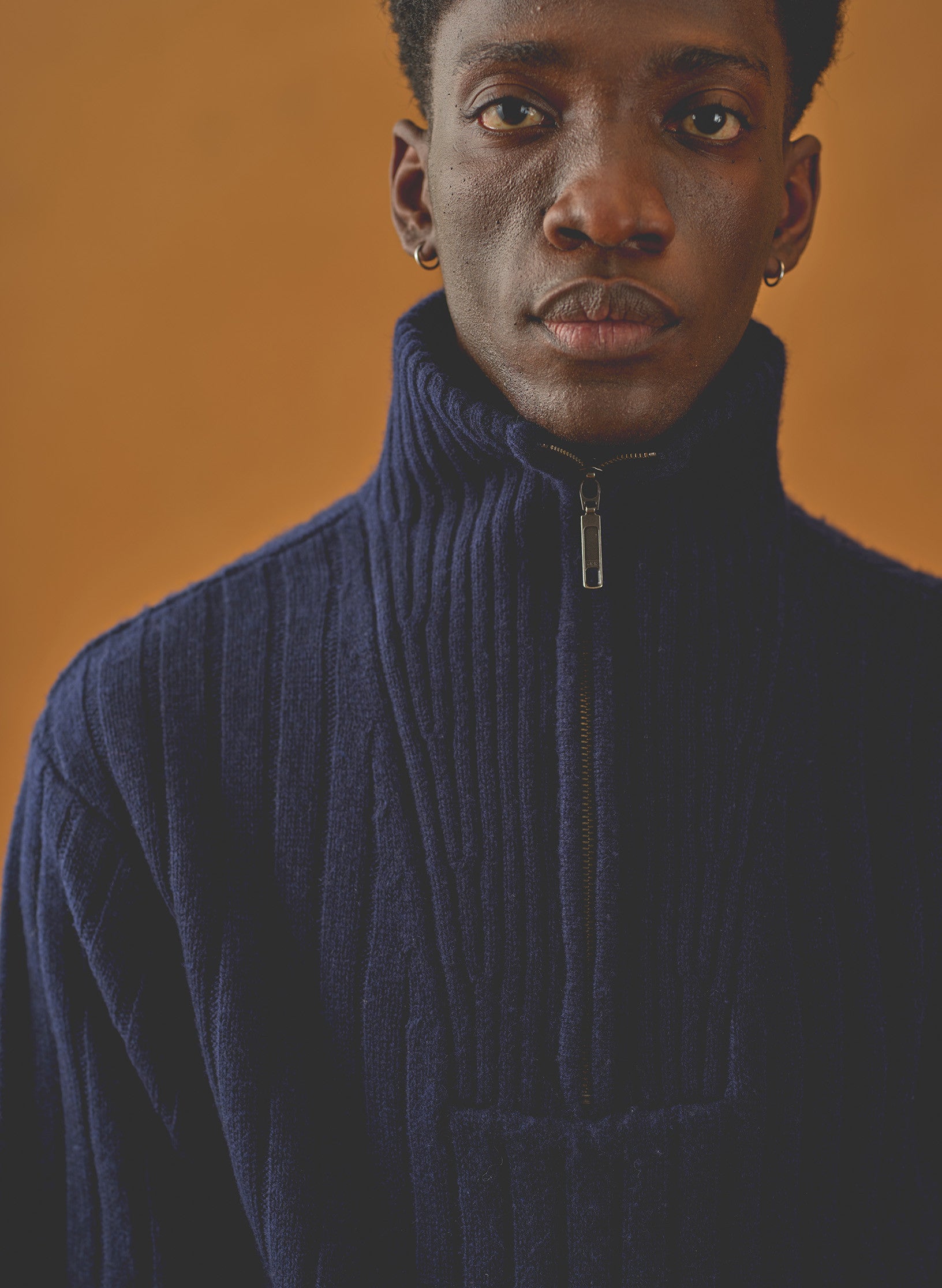 pull camionneur 100 laine navy homme