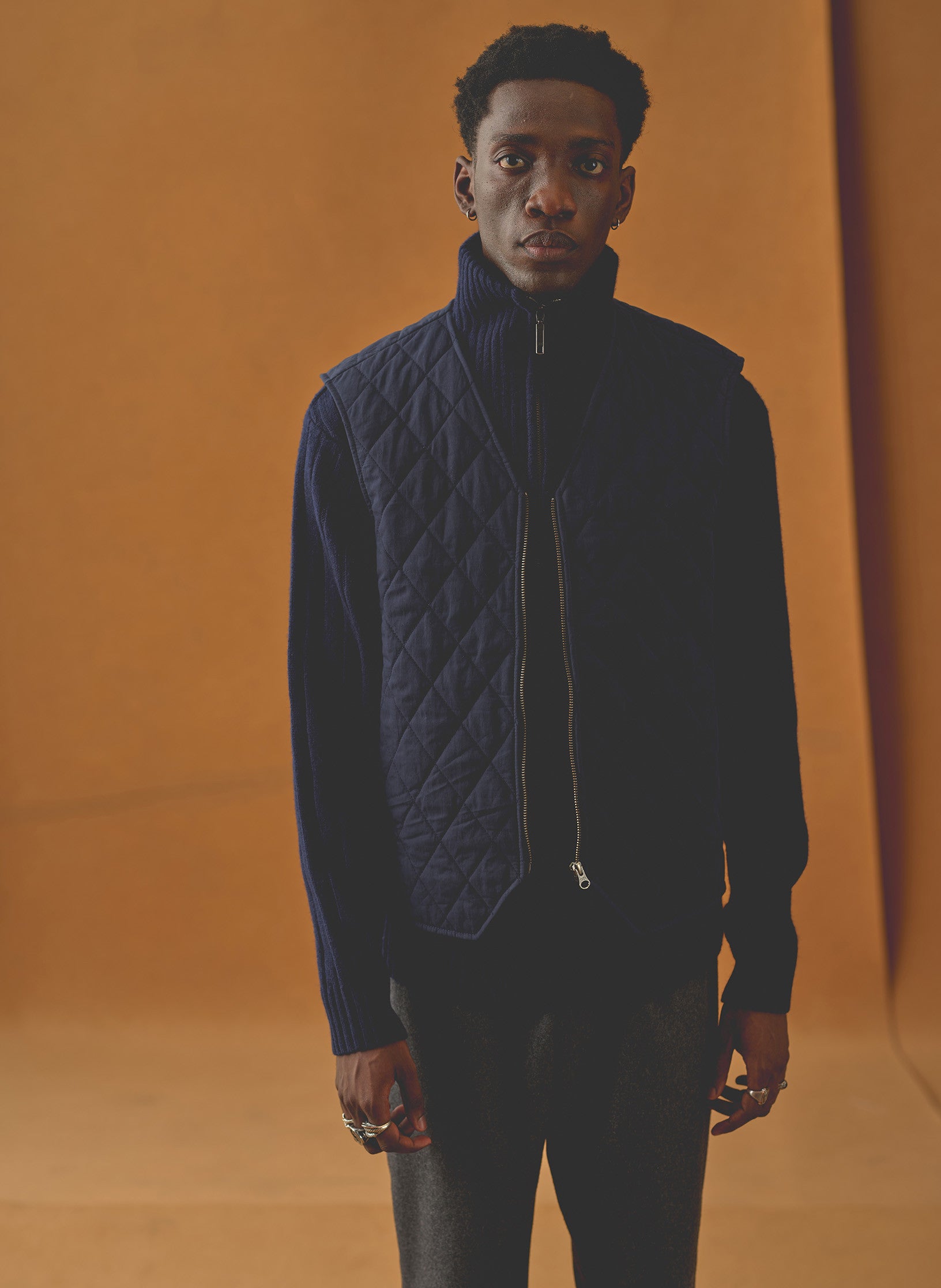 pull camionneur 100 laine navy homme