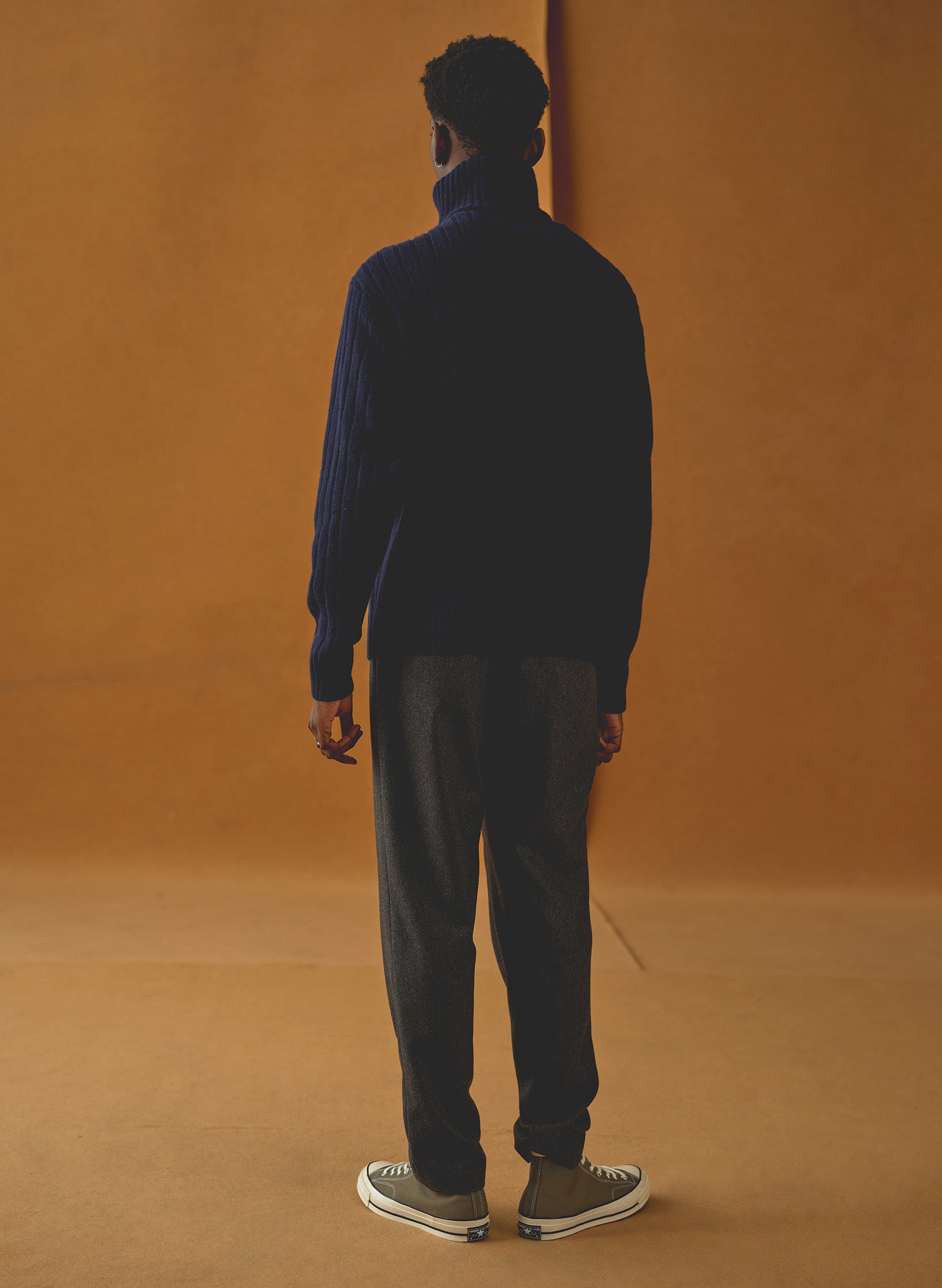 pull camionneur 100 laine navy homme