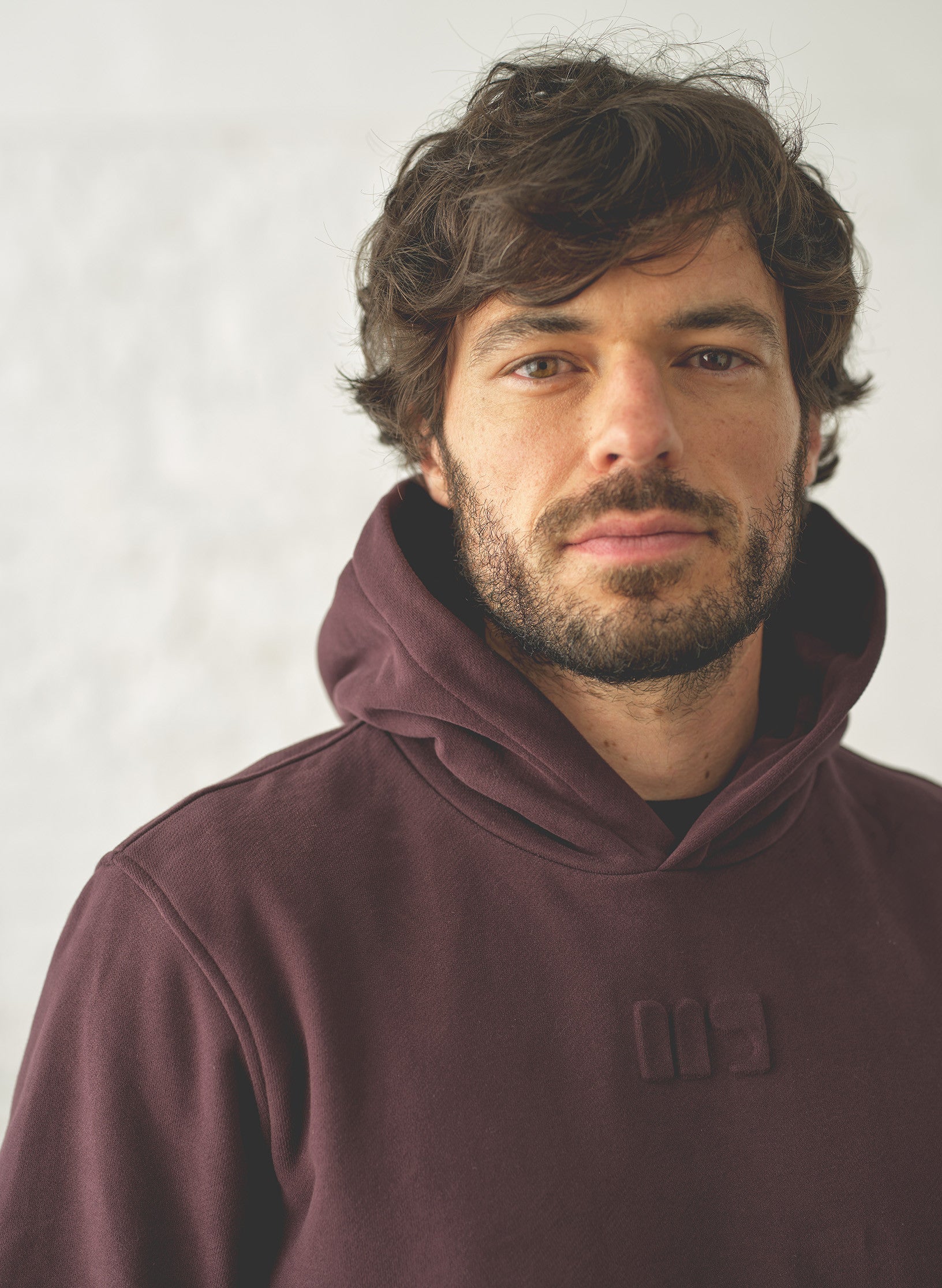 hoodie homme bordeaux coton