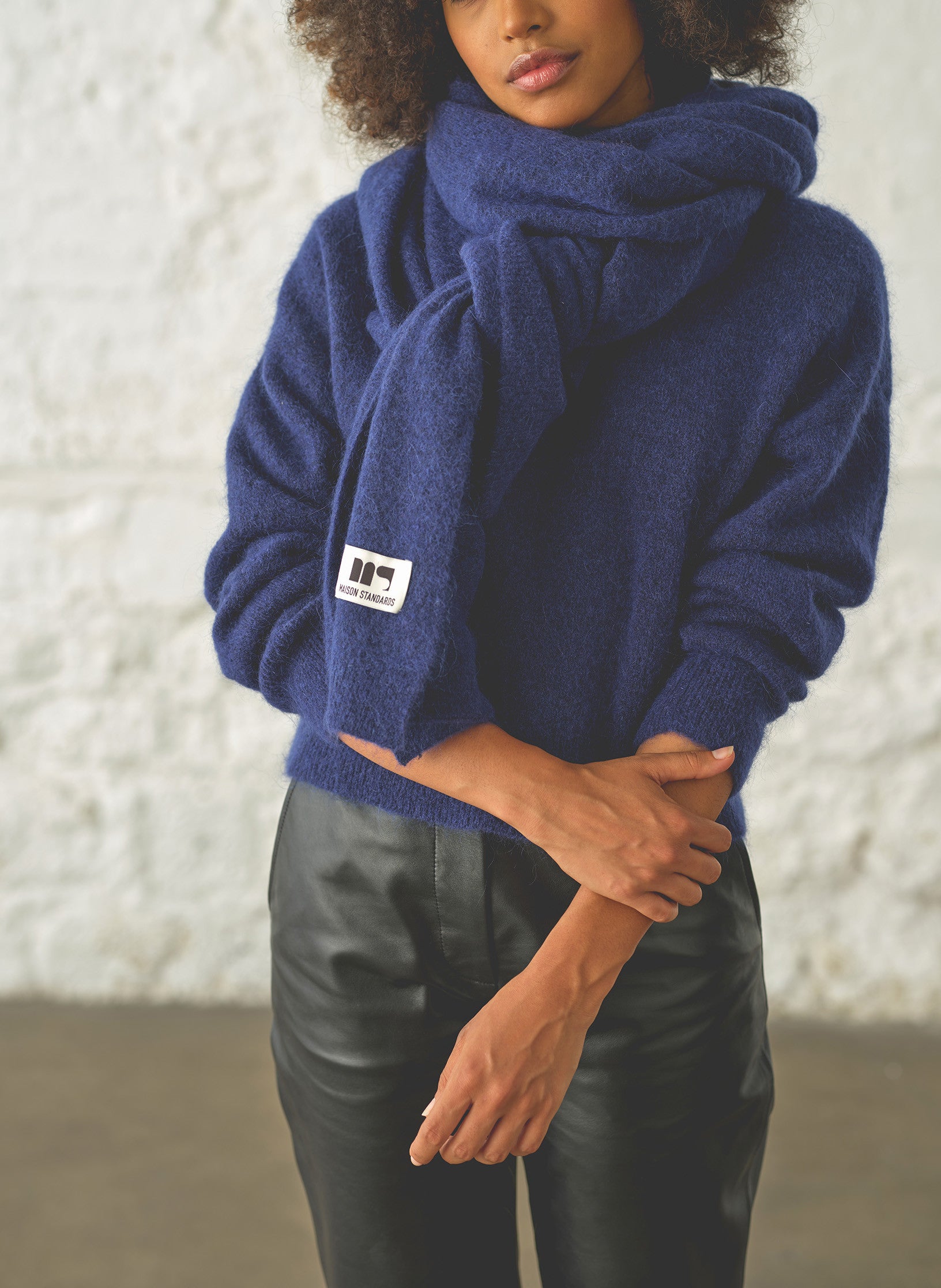 grande echarpe fils mousseux