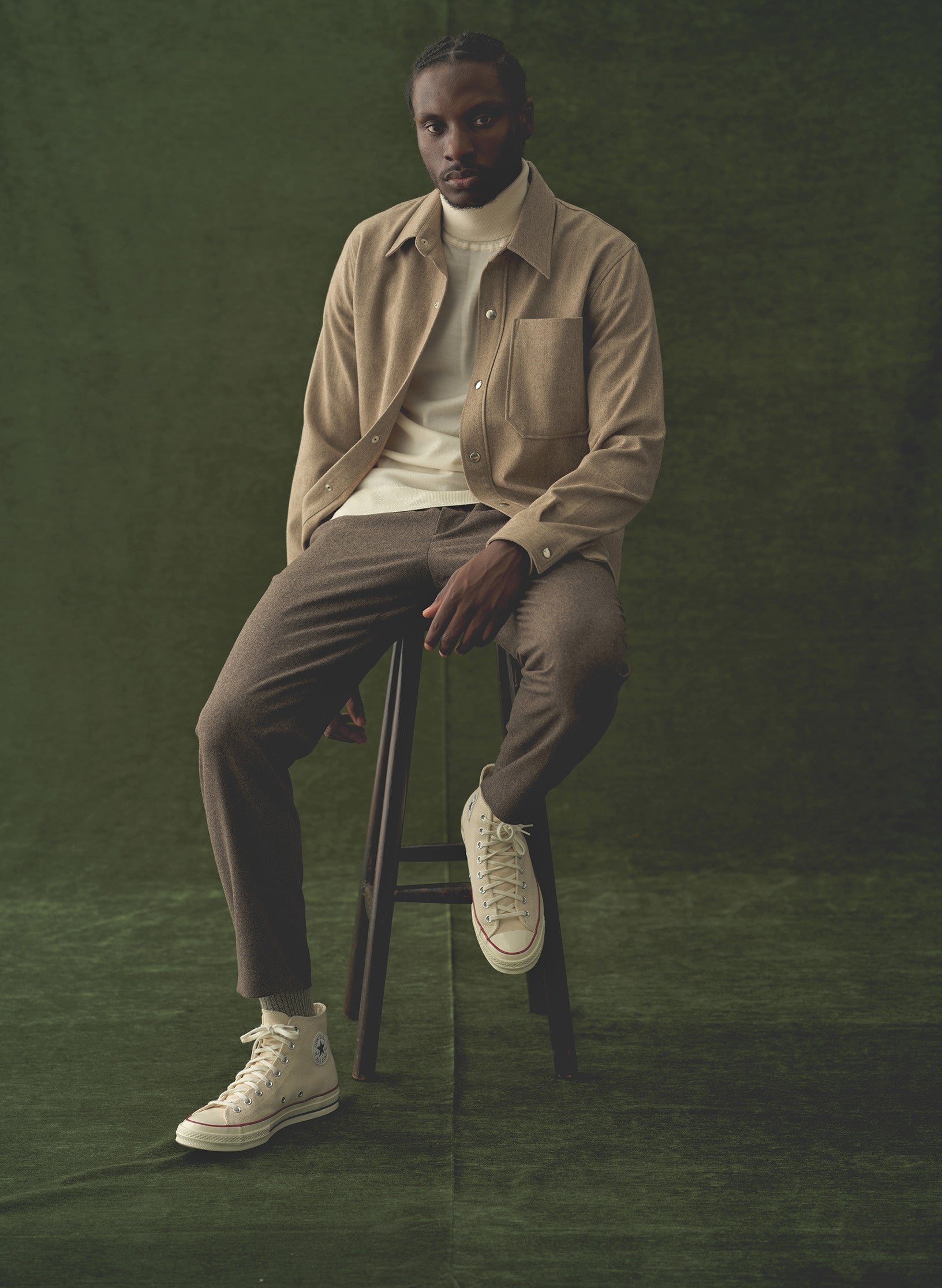 surchemise flanelle beige homme