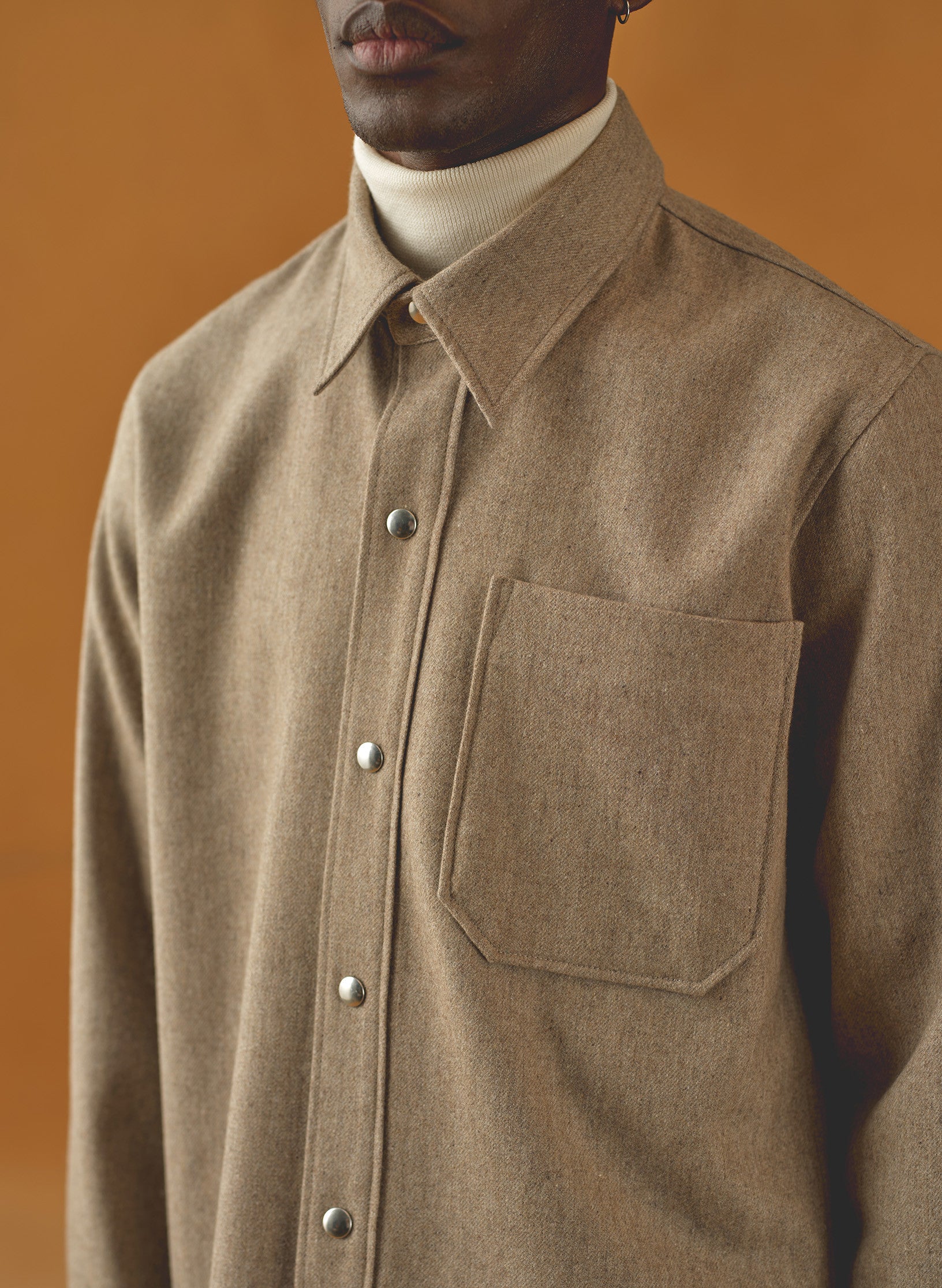 surchemise flanelle beige homme