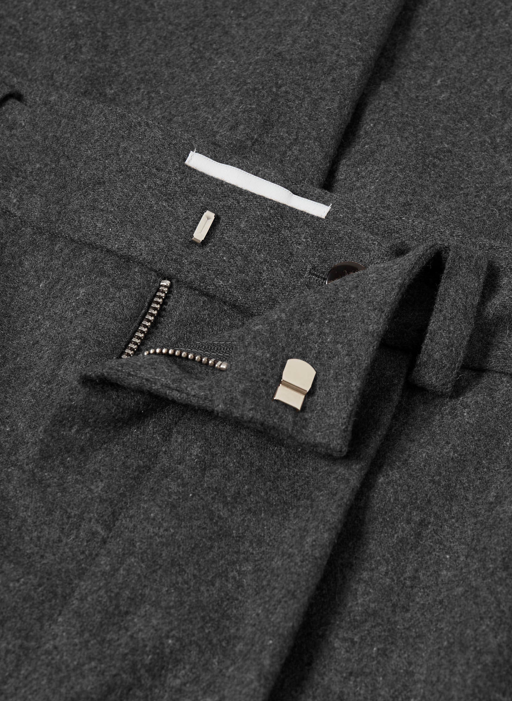 pantalon loose flanelle gris homme