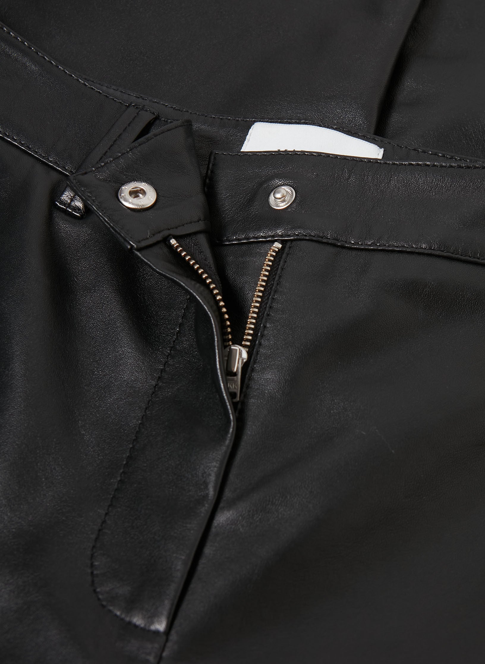 pantalon cuir noir femme