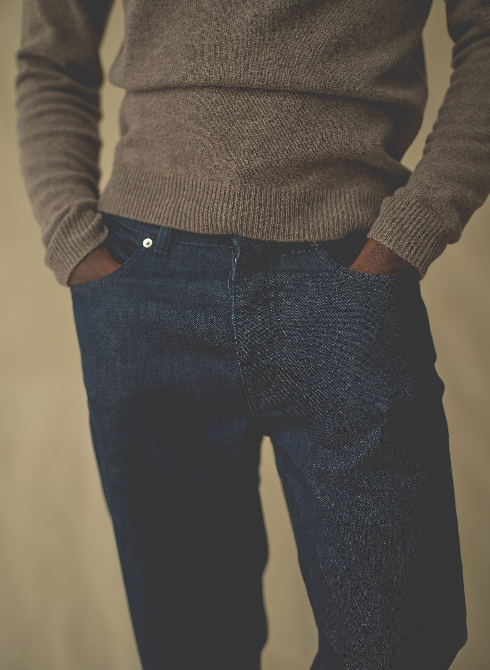 jean loose droit brut rince homme