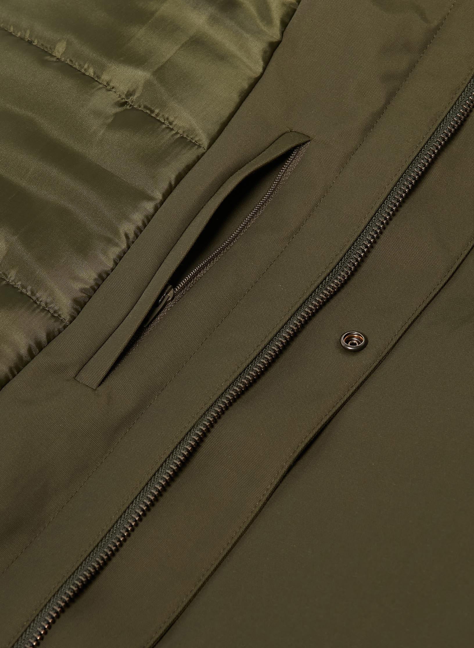 parka kaki deperlante homme