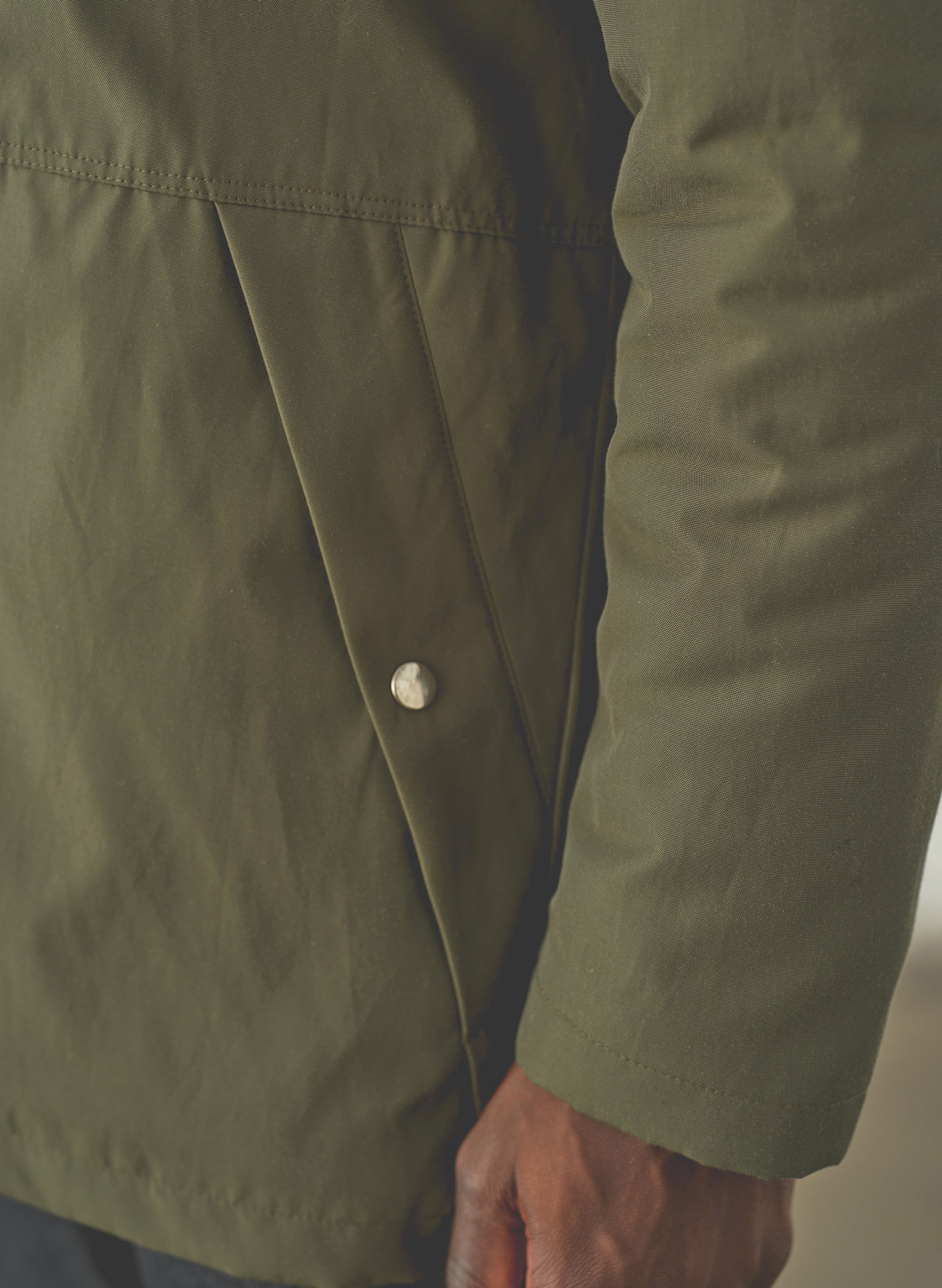 parka kaki deperlante homme