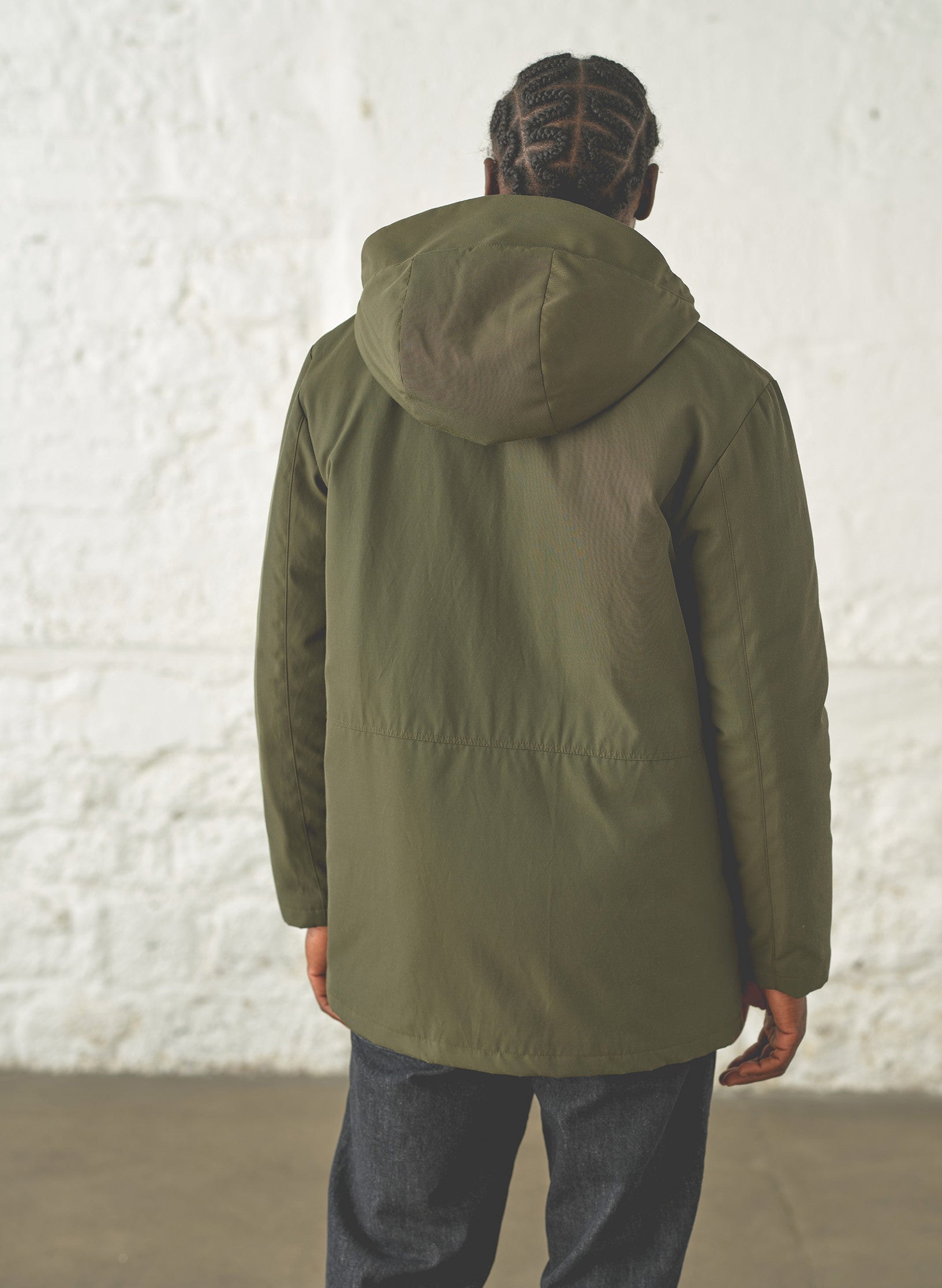 parka kaki deperlante homme