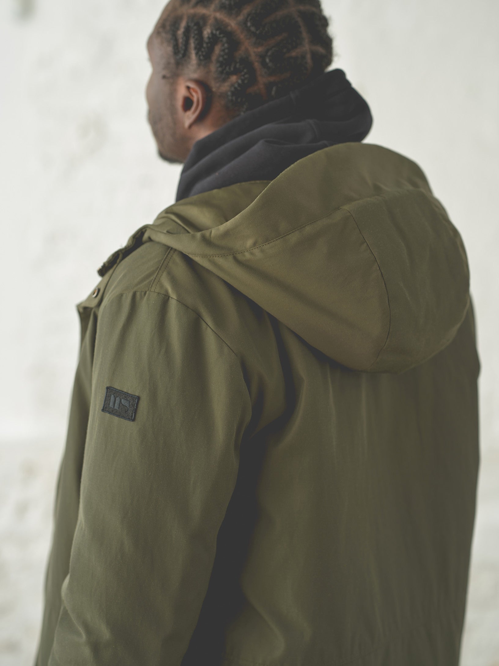 parka kaki deperlante homme