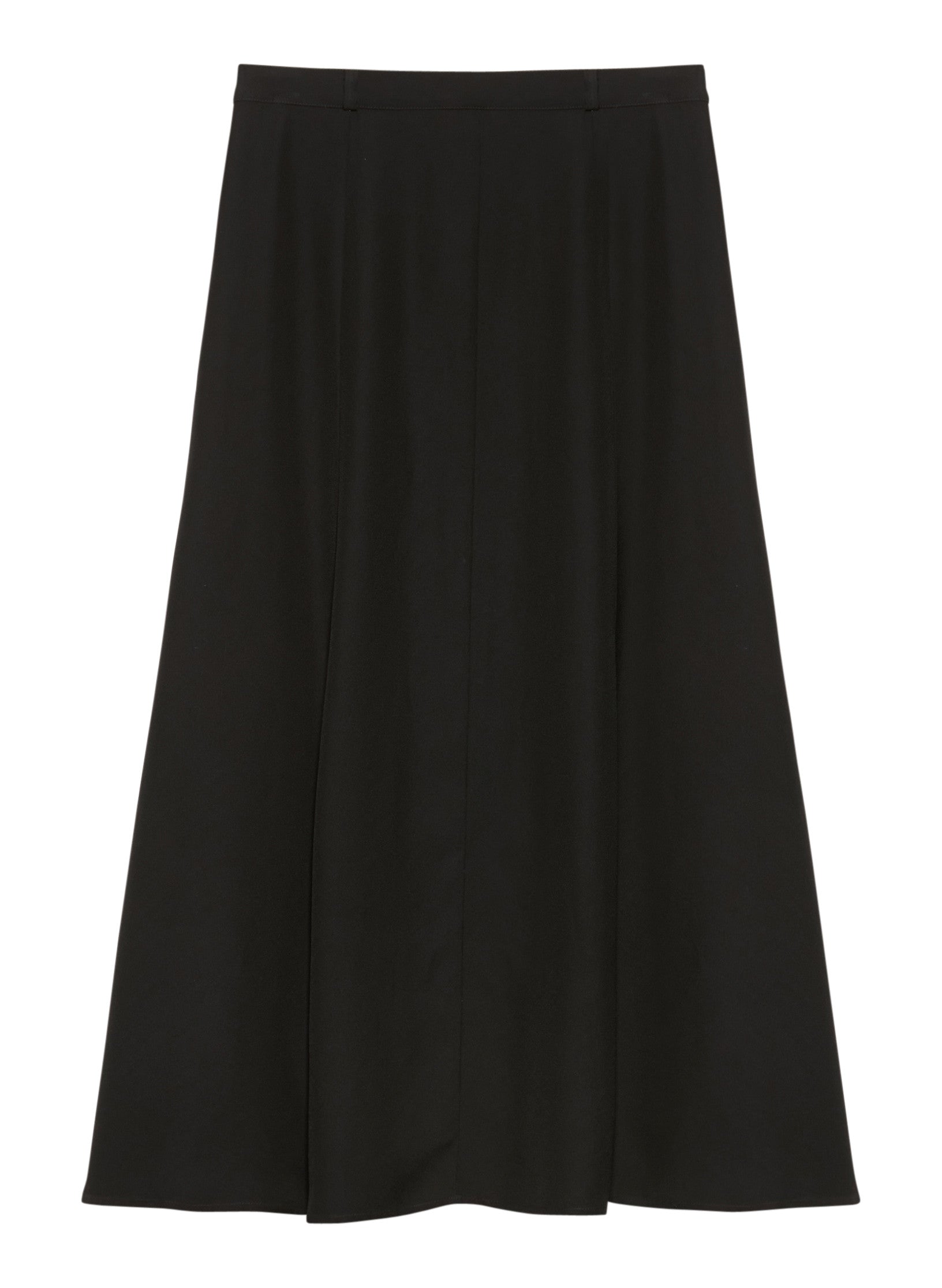 jupe evasee crepe noir femme