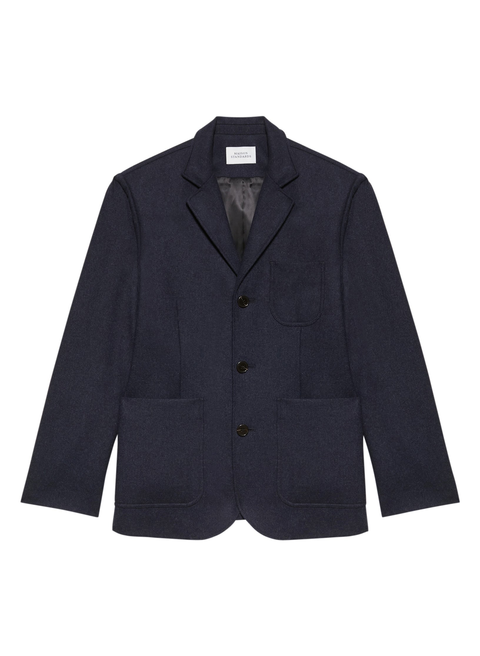veste flanelle bleu 3 boutons homme