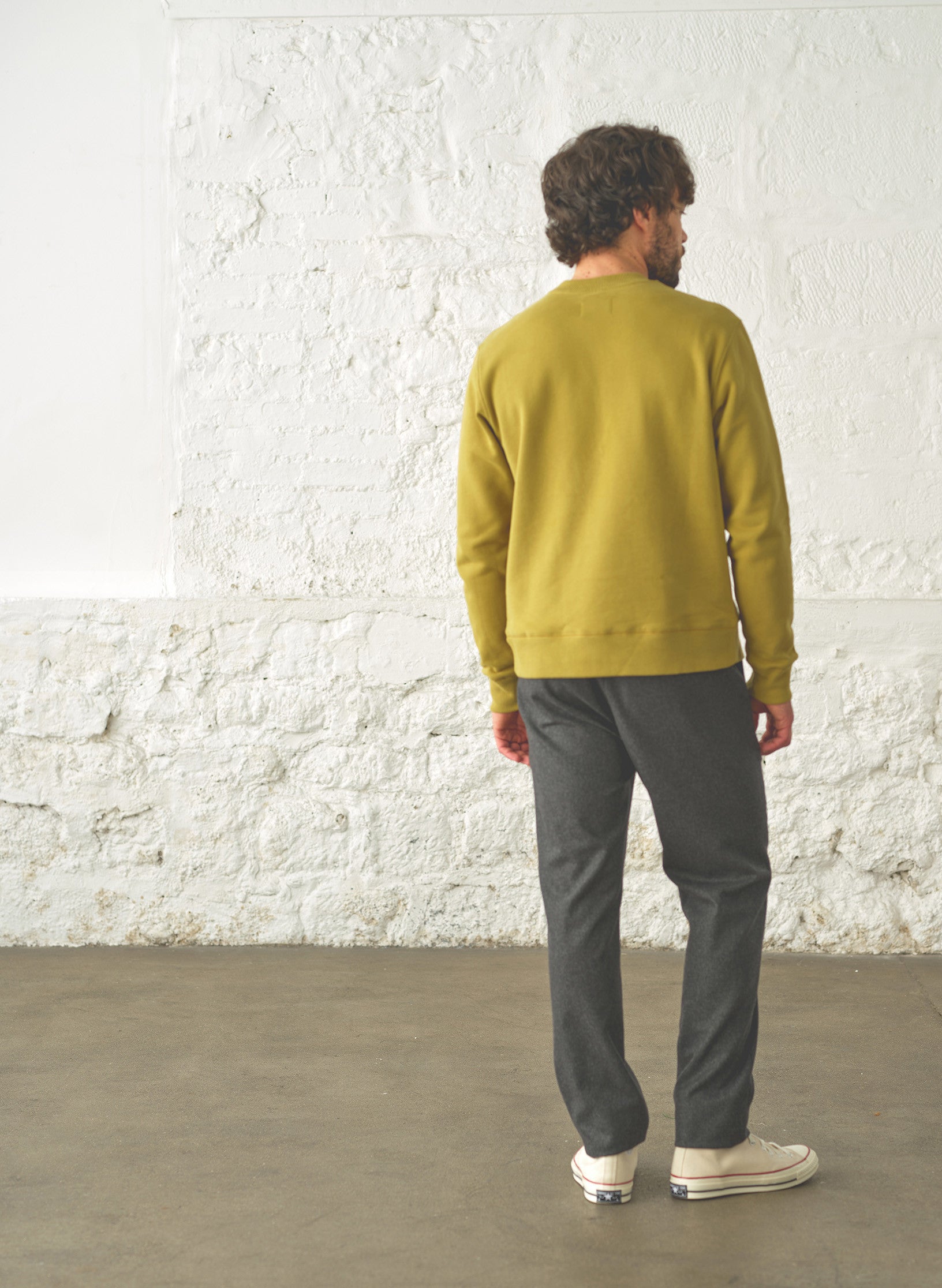 sweat maison standards vert homme coton