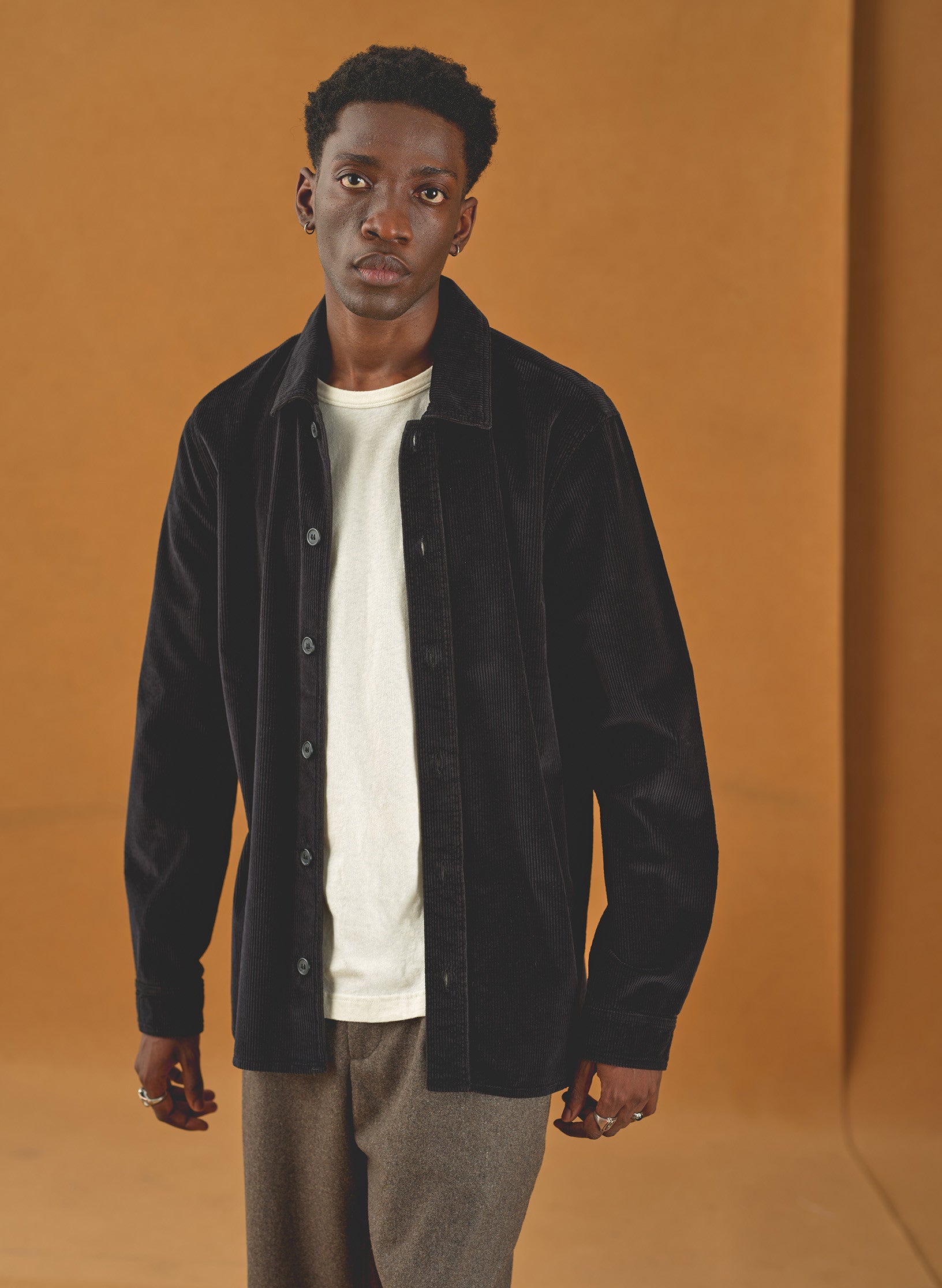 surchemise velours noire homme