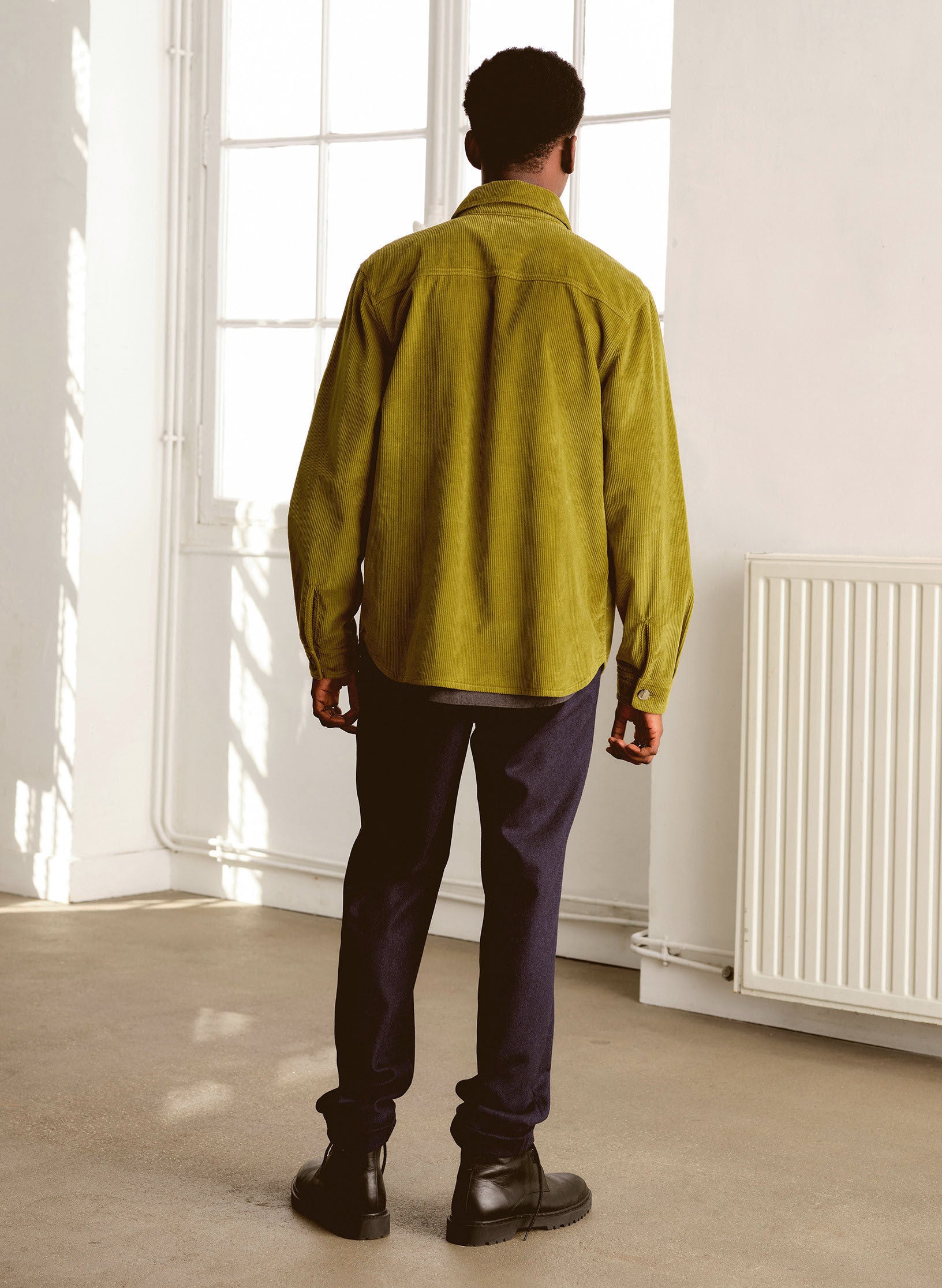 surchemise velours vert homme