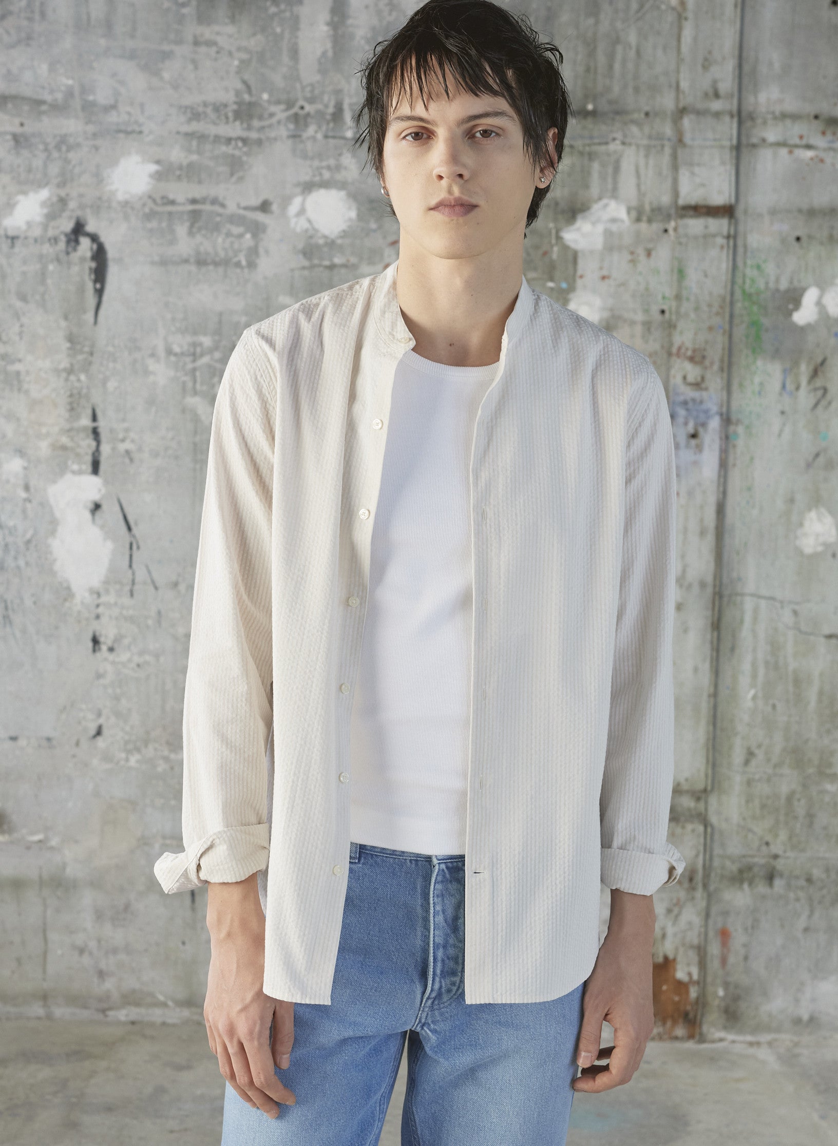 chemise col mao seersucker 3