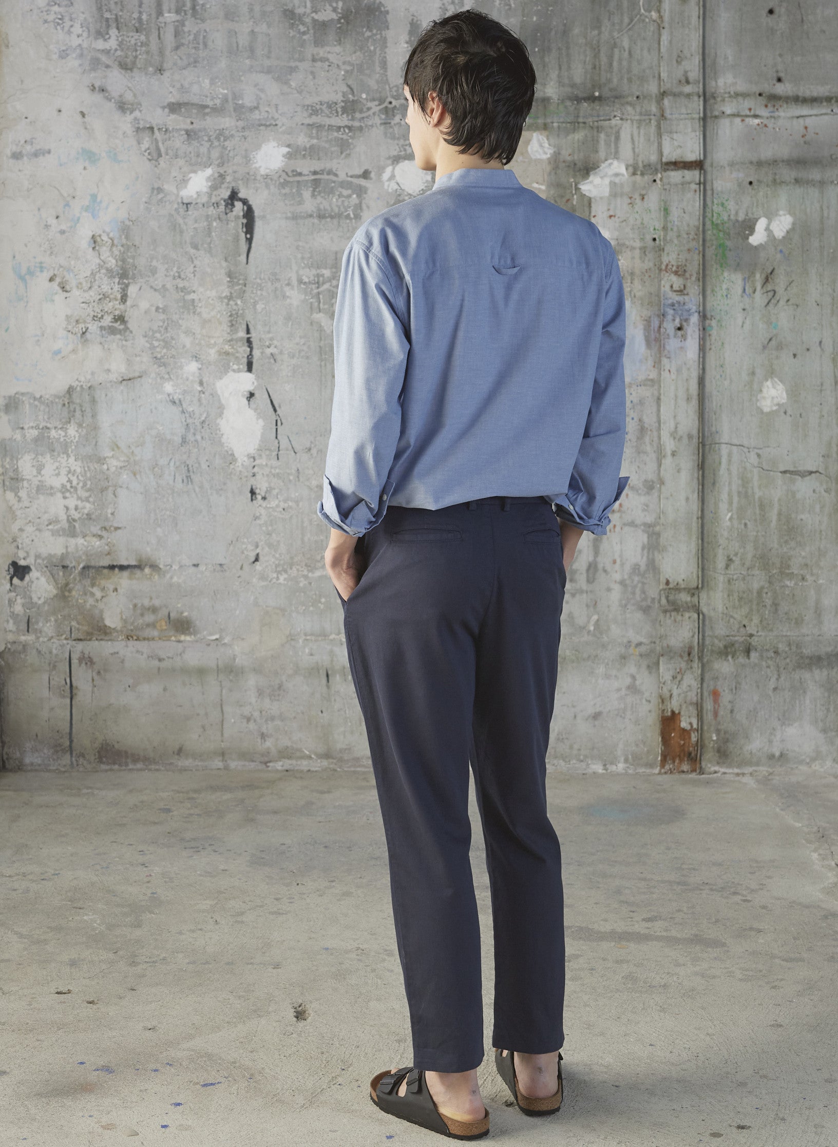 chemise peintre col mao