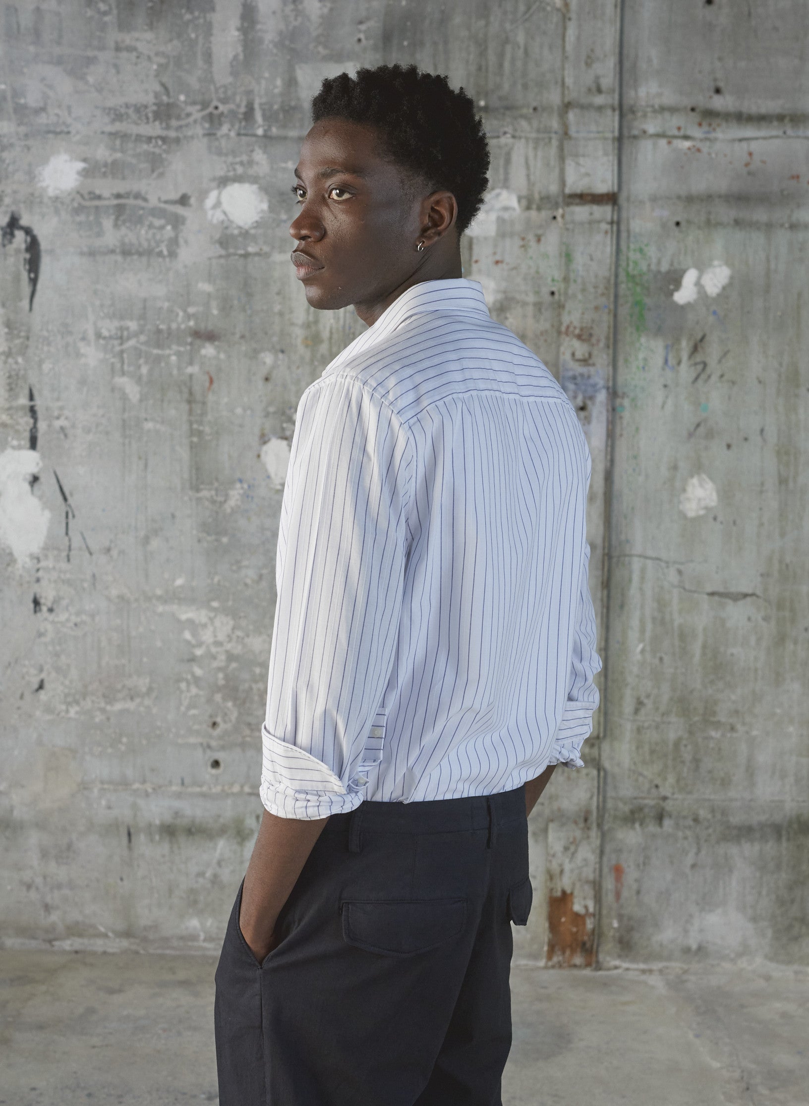 chemise rayure tissee