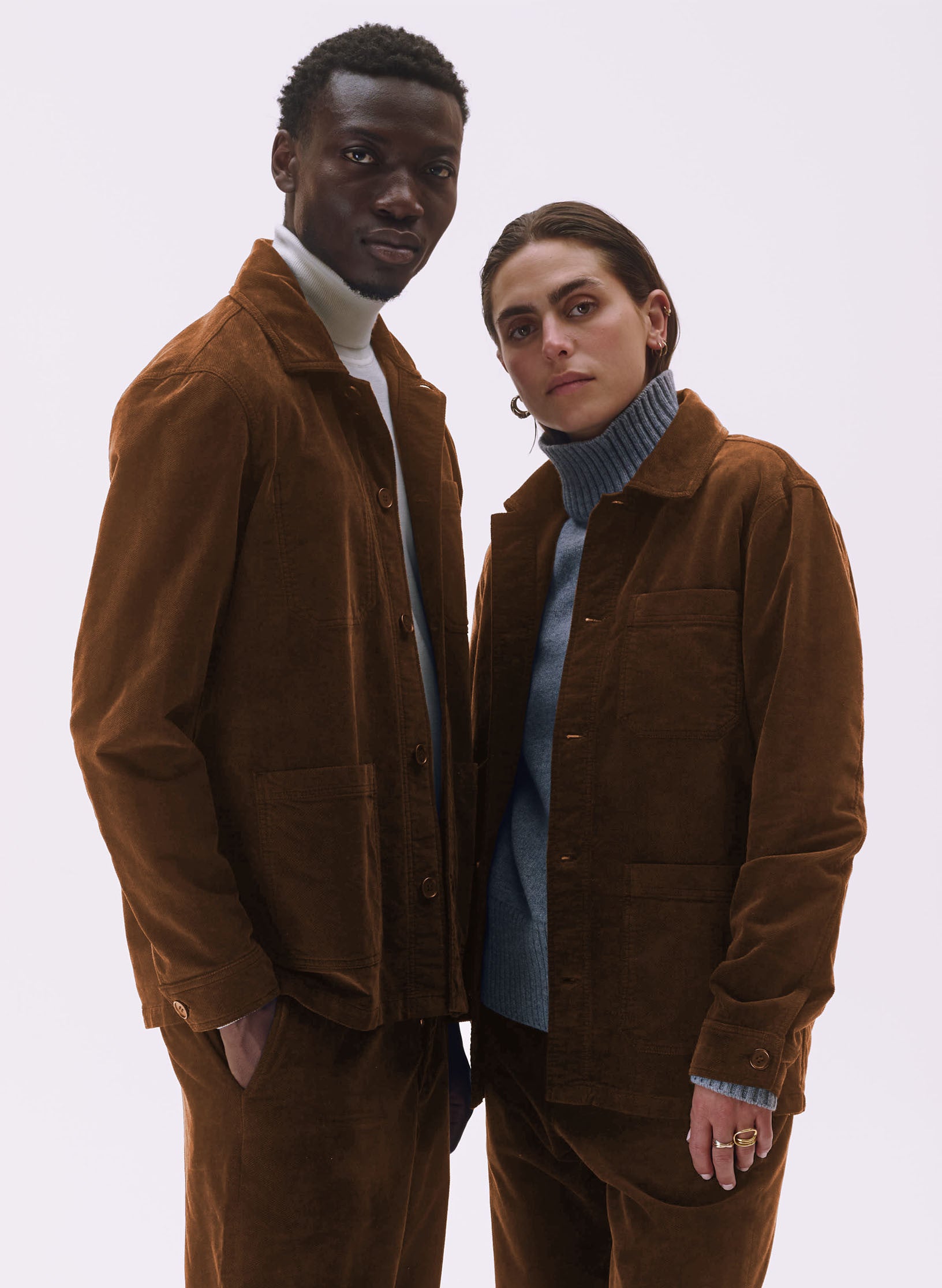 veste peintre velours marron homme femme oekotex